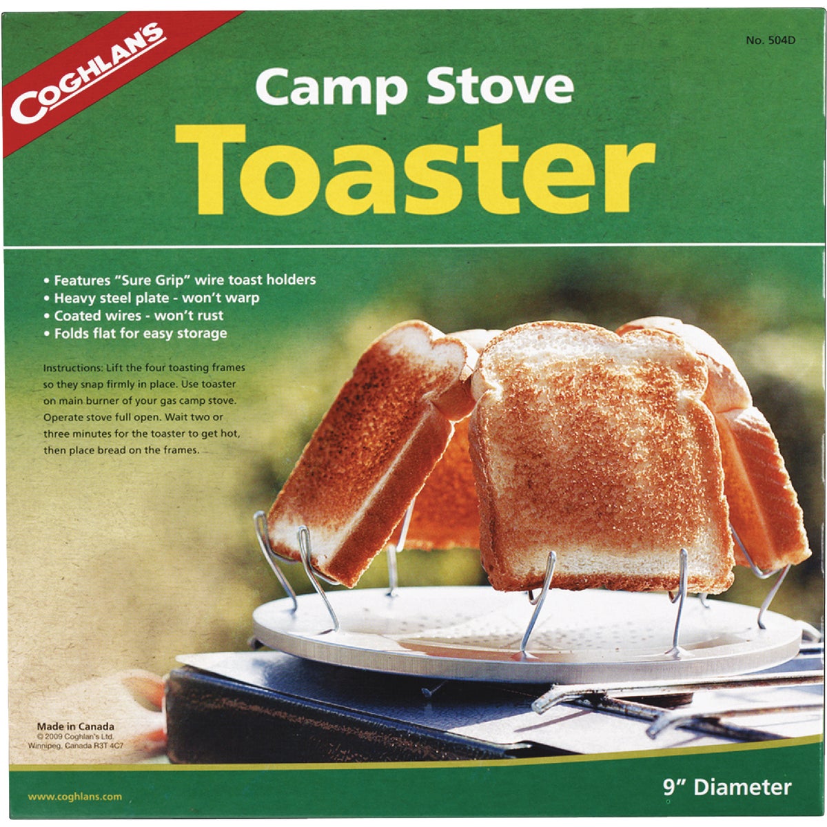 Coghlans 4-Slice Steel Camp Stove Toaster