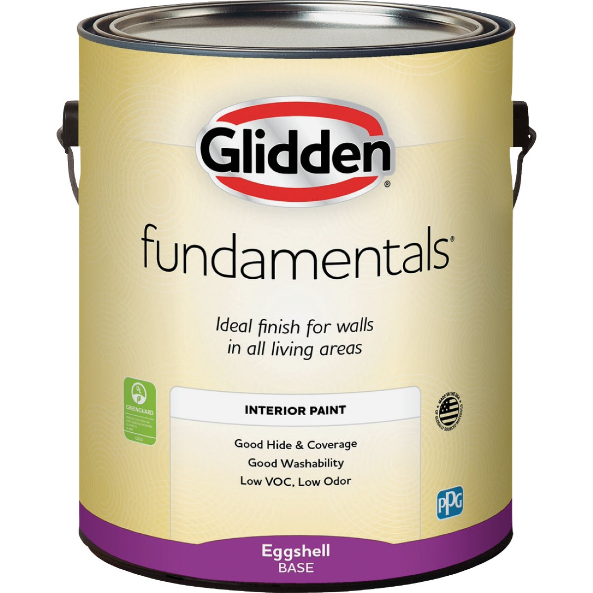 Glidden Fundamentals Eggshell Interior Paint, Ultra-Deep Base, 1 Gal.