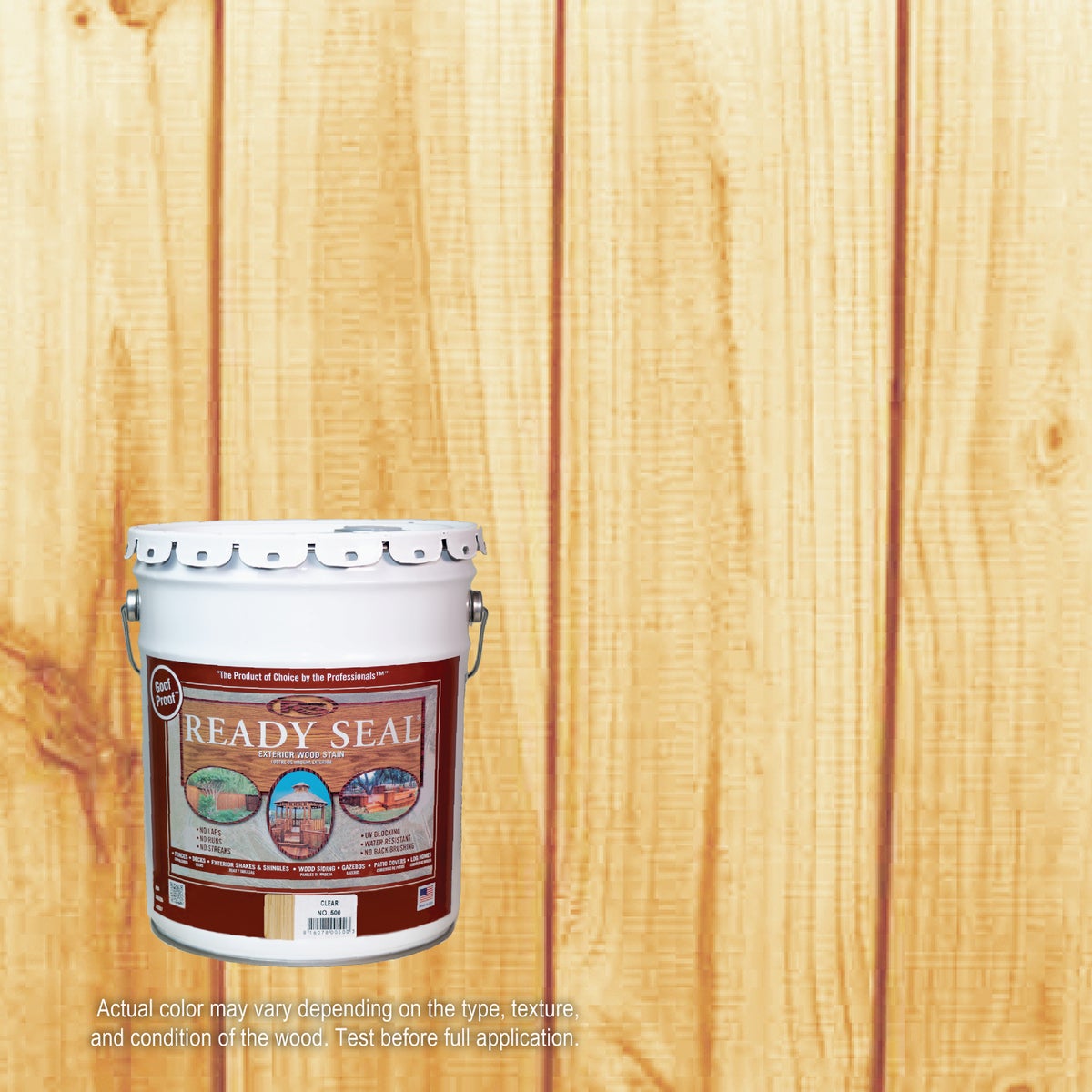 Ready Seal 500 Exterior Wood Stain and Sealer, Clear, 5 Gal.