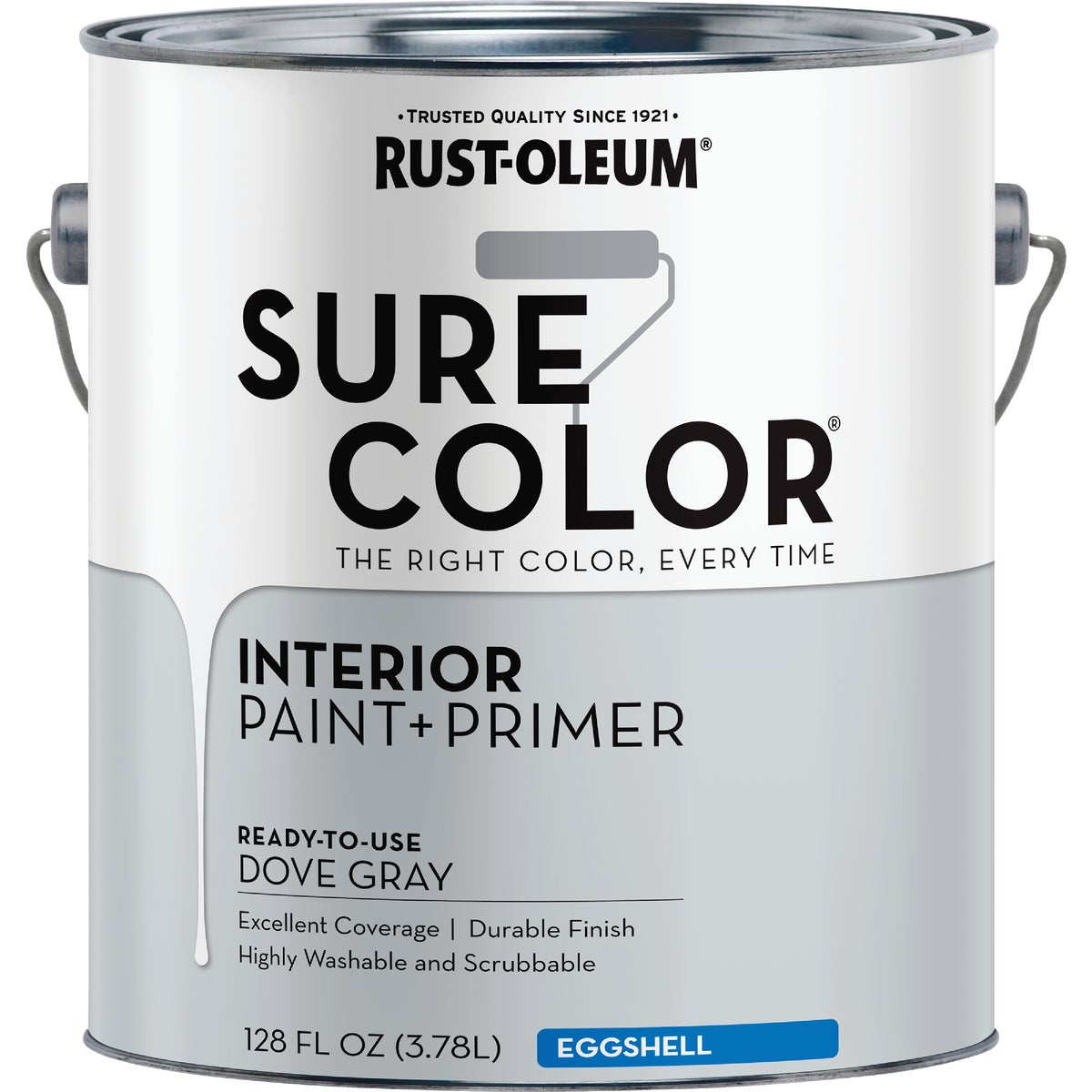 Rust-Oleum Sure Color Eggshell Dove Gray Interior Wall Paint and Primer, Gallon