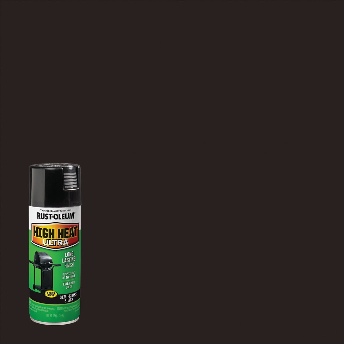Rust-Oleum Semi-Gloss Ultra Black 12 Oz. High Heat Spray Paint