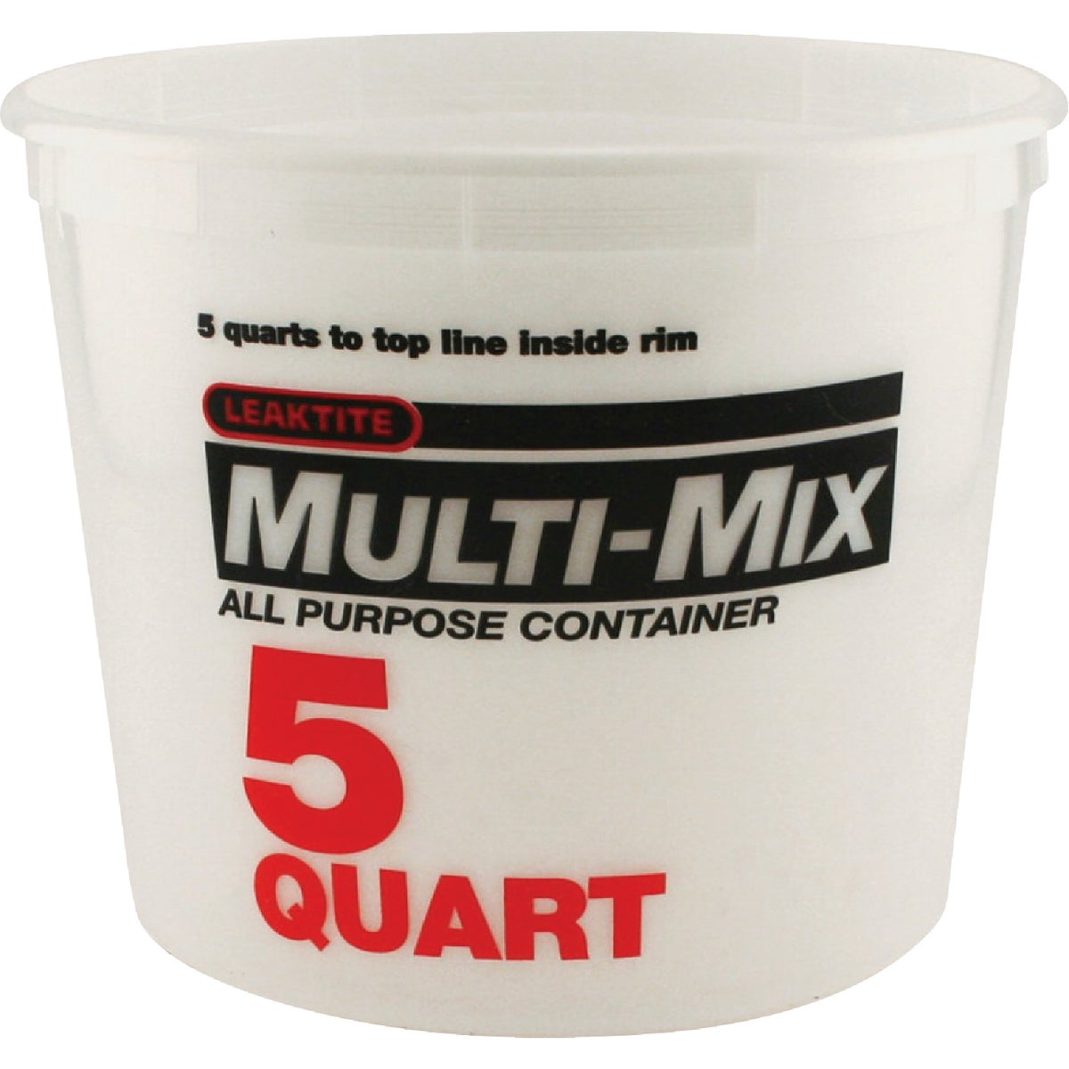 Leaktite 5 Qt. White Multi-Mix All Purpose Mixing And Storage Container