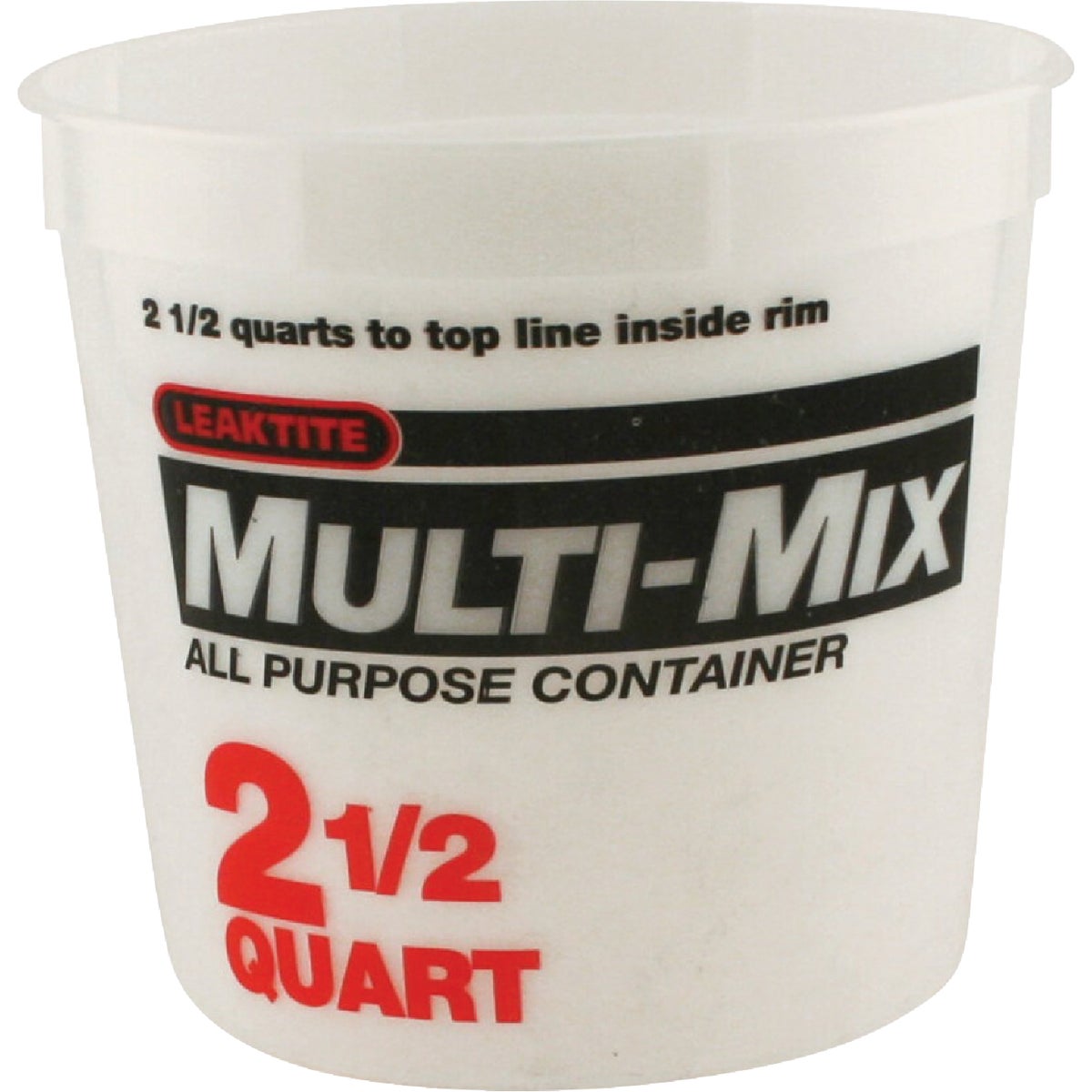Leaktite 2.5 Qt. White Multi-Mix All Purpose Mixing And Storage Container