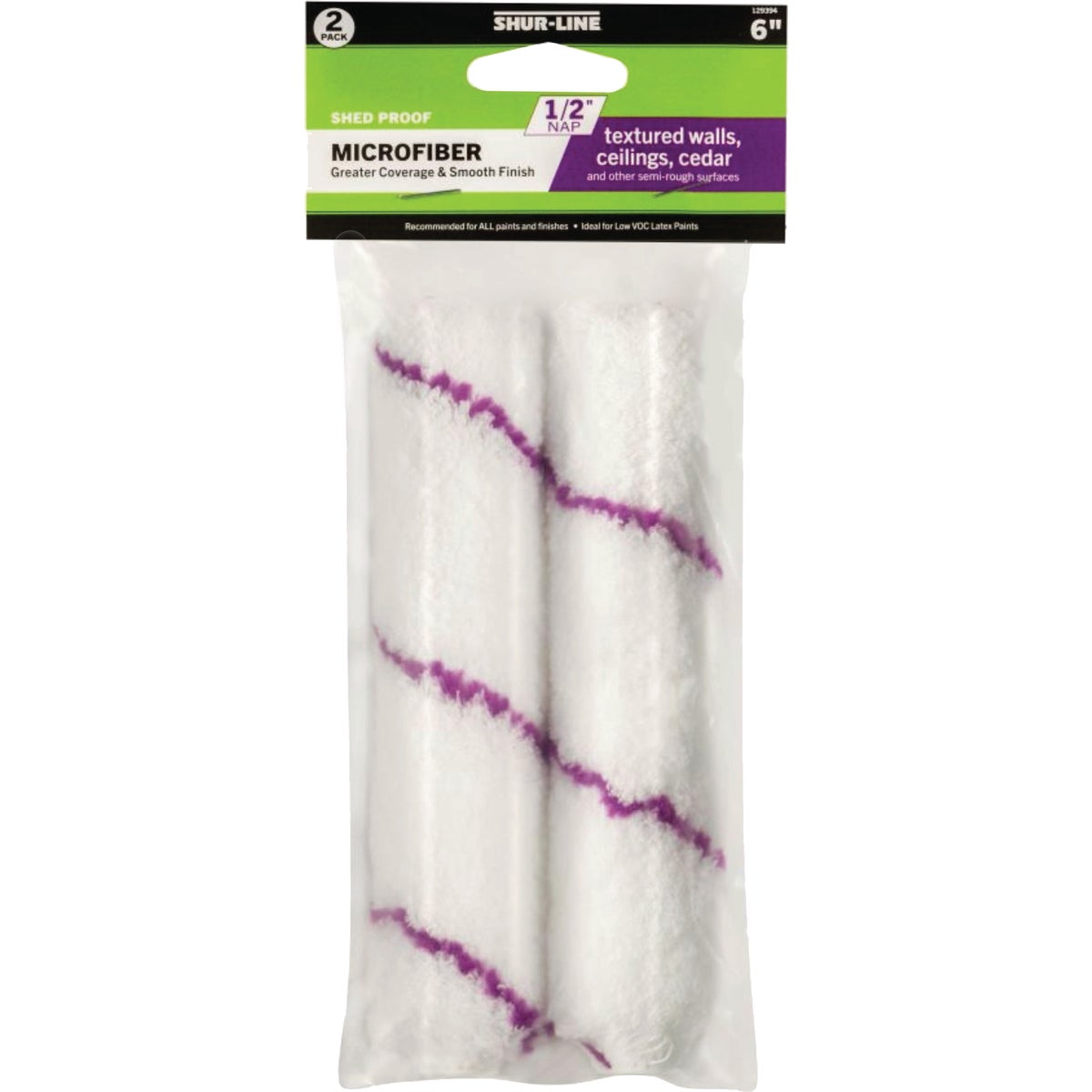 Shur-Line Best 6-1/2 In. x 1/2 In. Microfiber Roller Cover (2-Pack)