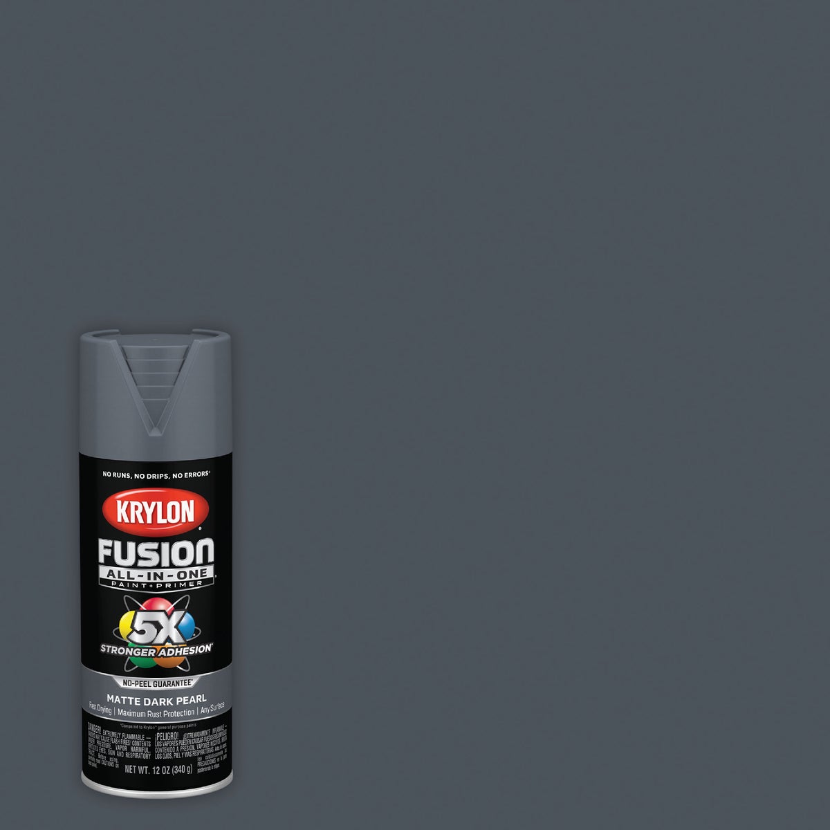 Krylon Fusion All-In One 12 Oz. Matte Spray Paint, Dark Pearl