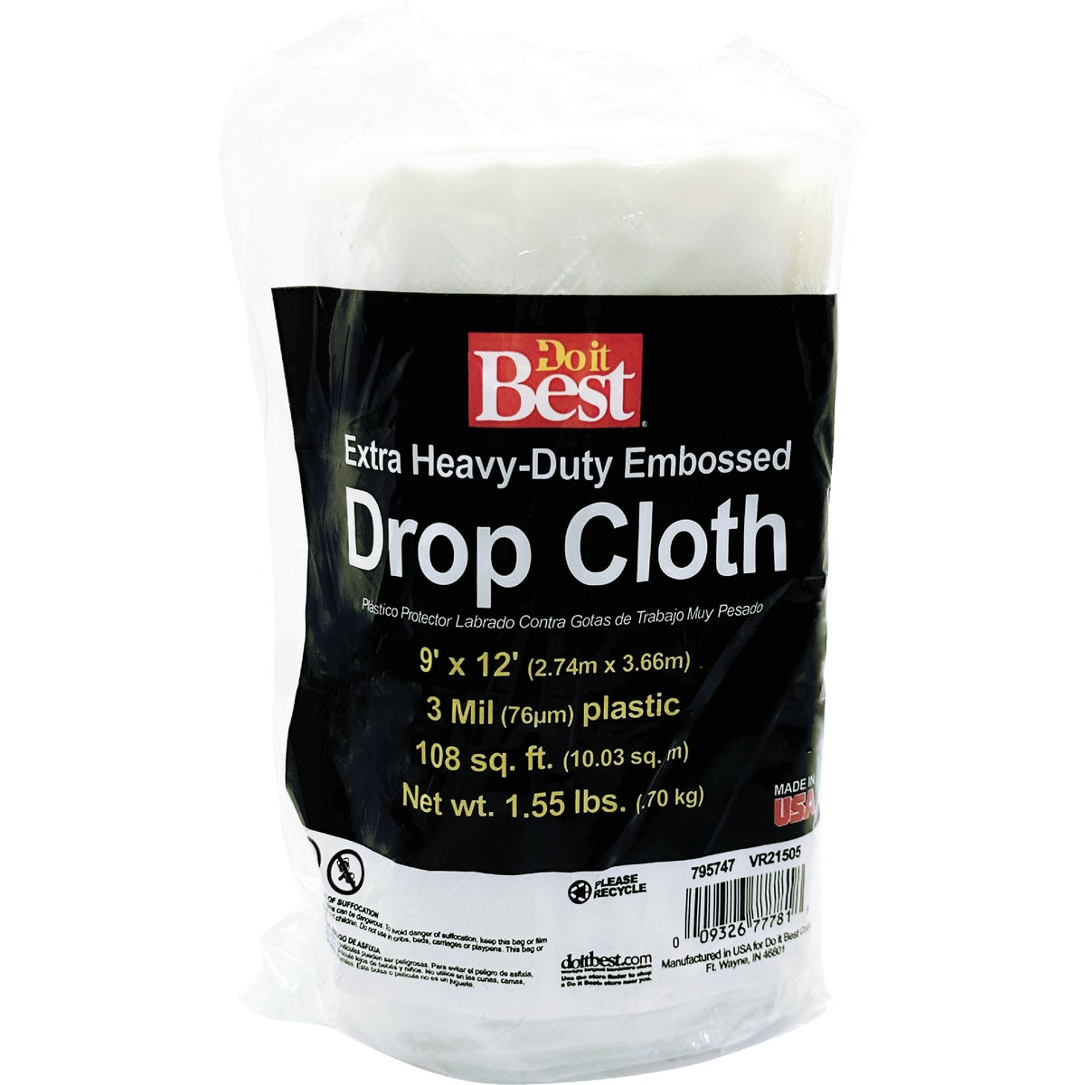 3MIL 9X12 PLS DROP CLOTH