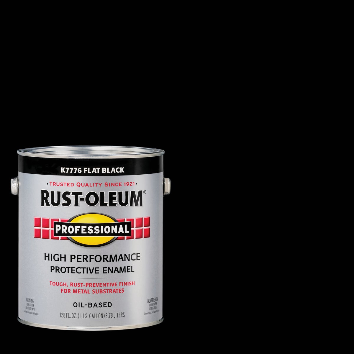 Rust-Oleum Professional Oil-Based Flat VOC Formula Rust Control Enamel, Black, 1 Gal.