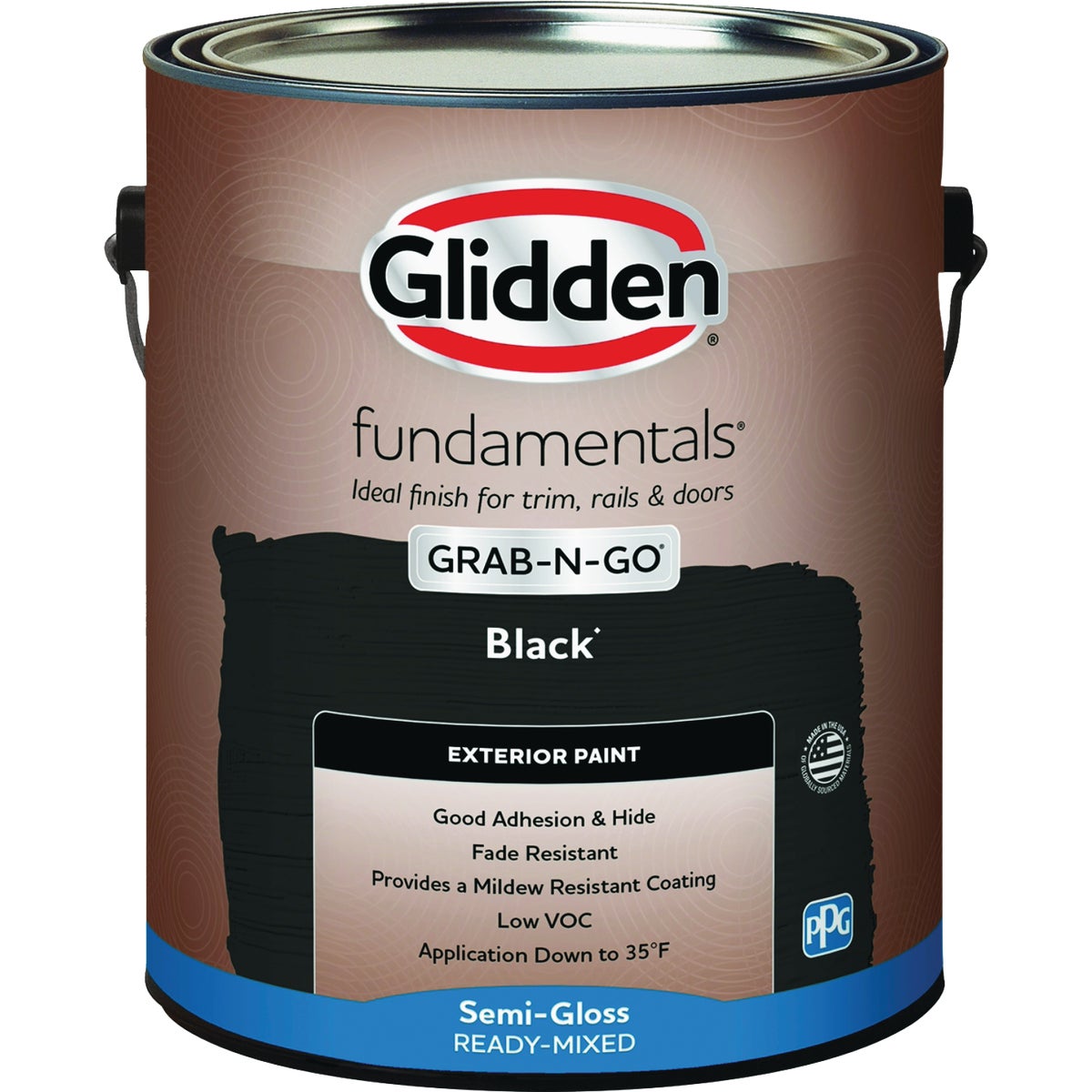 Glidden Fundamentals Exterior Grab-N-Go Black Semi Gloss GL