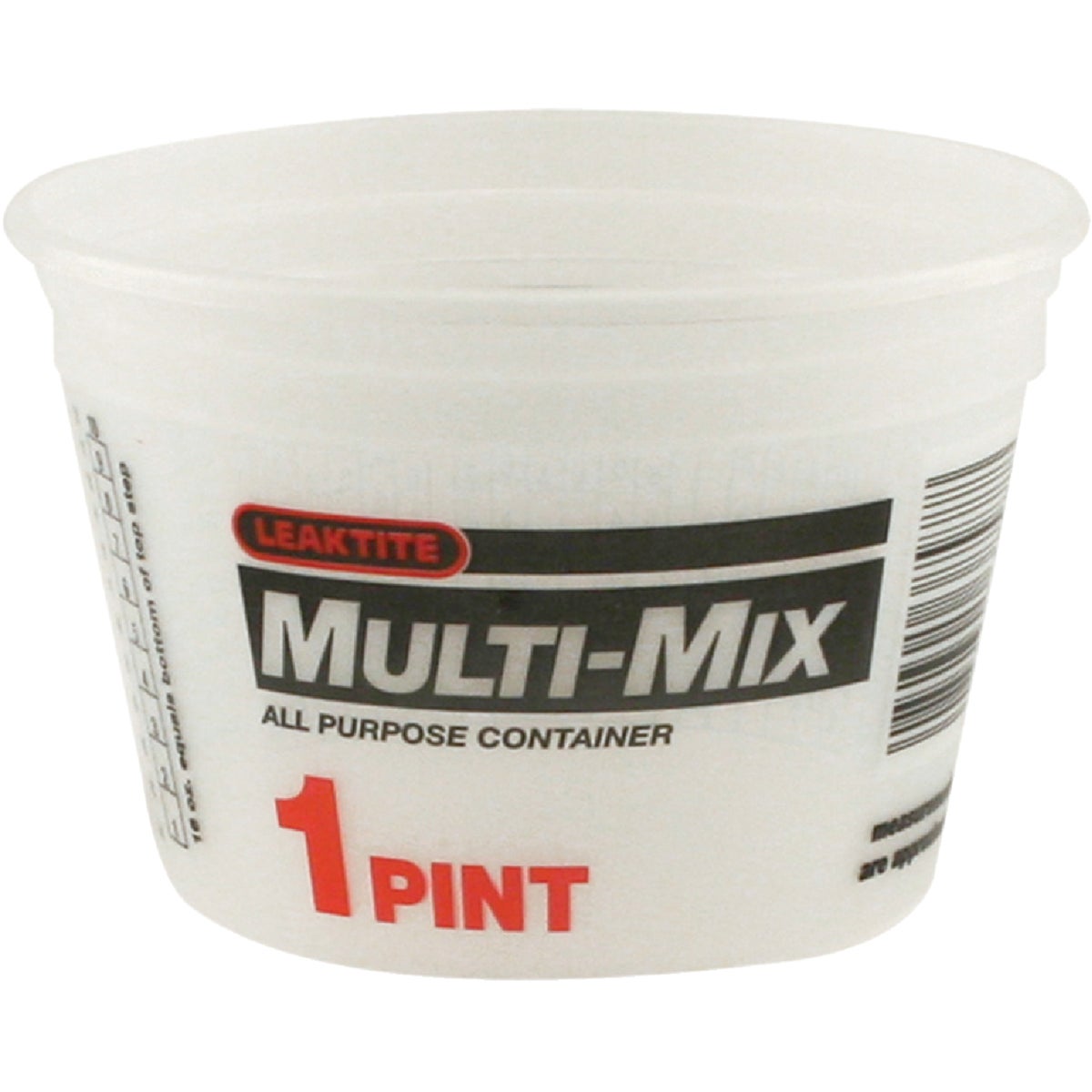 Leaktite 1 Pt. White Multi-Mix All Purpose Mixing And Storage Container