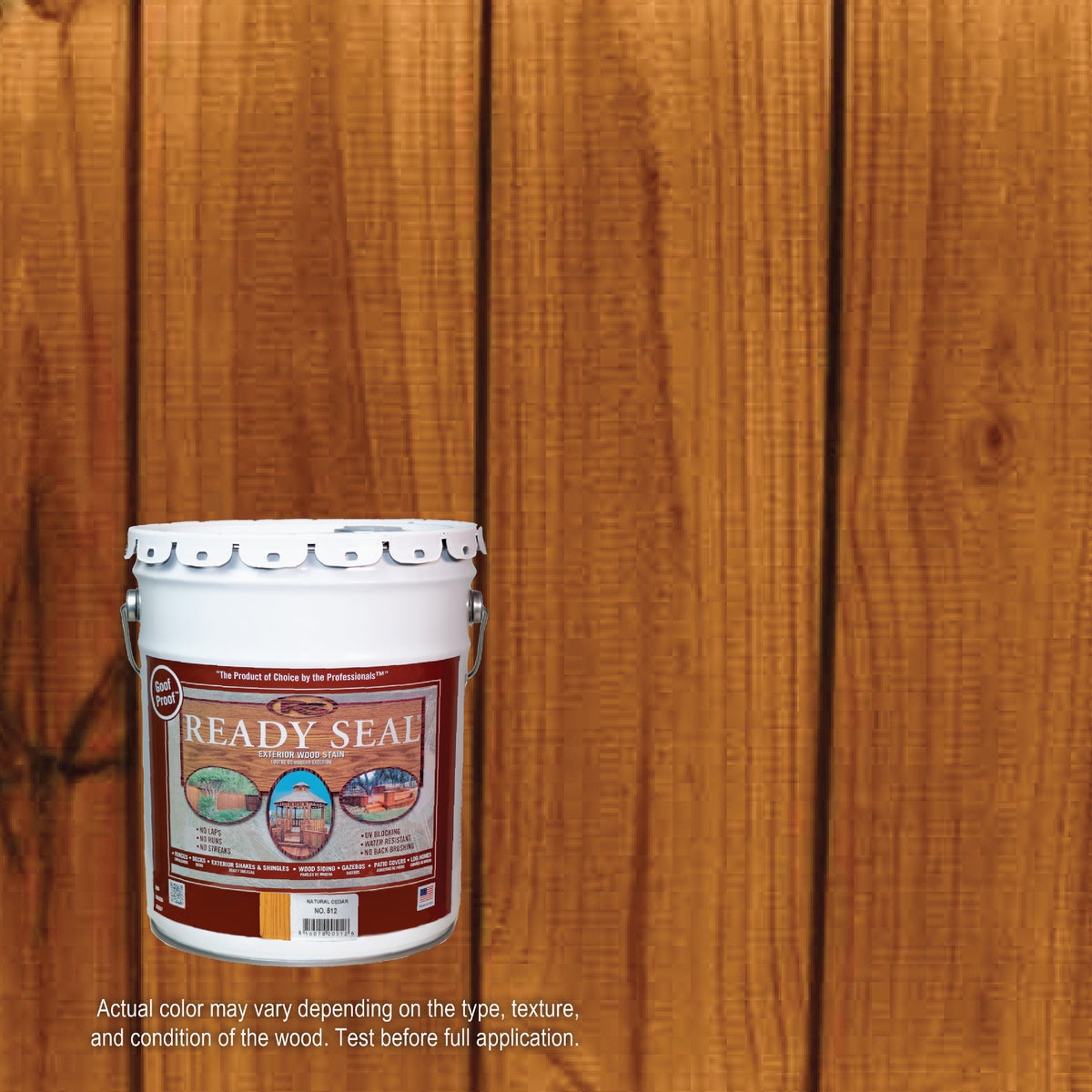 Ready Seal 512 Exterior Wood Stain and Sealer, Natural Cedar, 5 Gal.