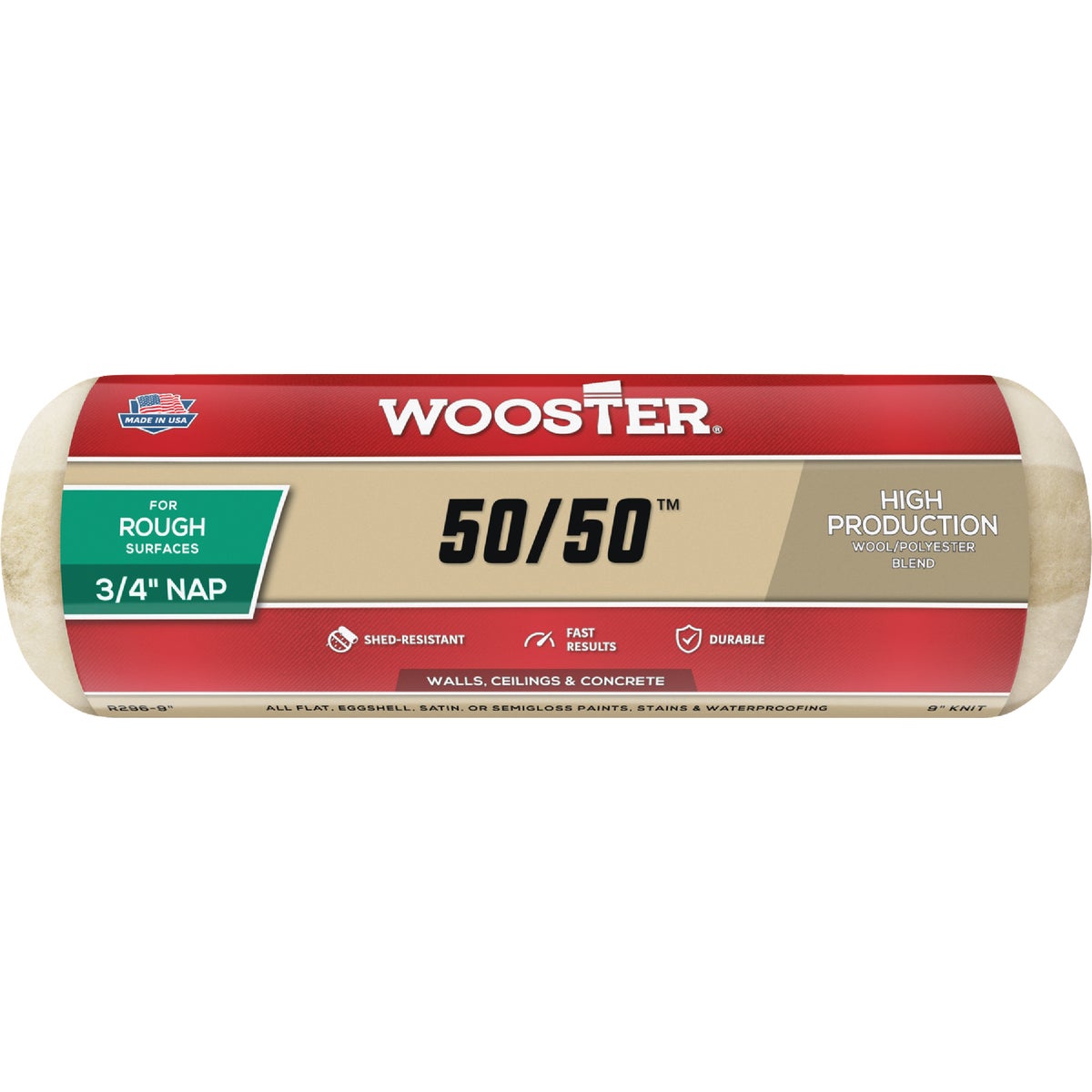 Wooster 50/50 9 In. x 3/4 In. Knit Fabric Roller Cover