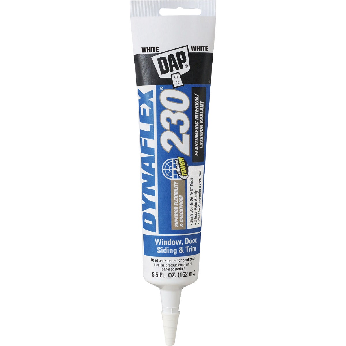 Dap Dynaflex 230 5.5 Oz. 100% Waterproof Window, Door, Siding & Trim Elastomeric Sealant, White