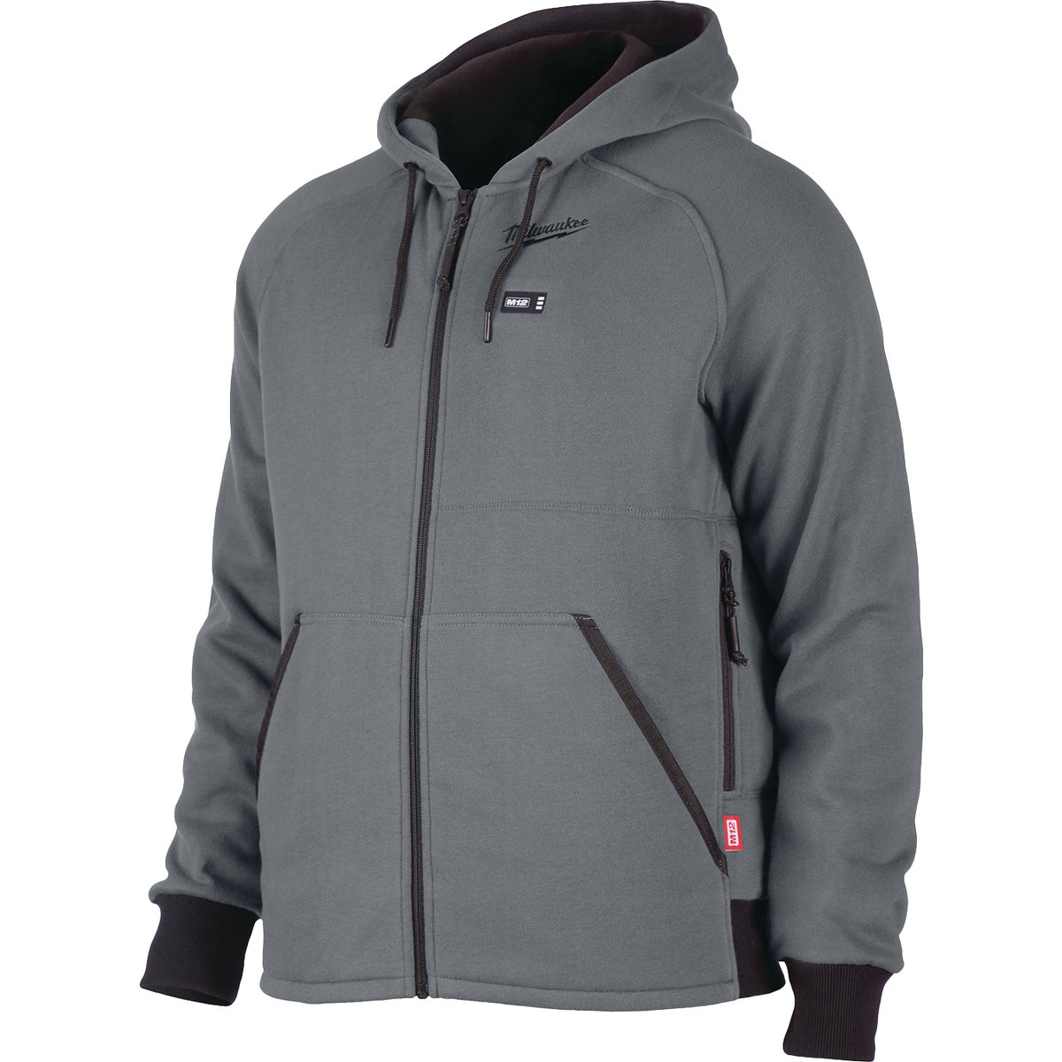 Milwaukee M12 Men's Gray Cordless Heated Hoodie Kit, L