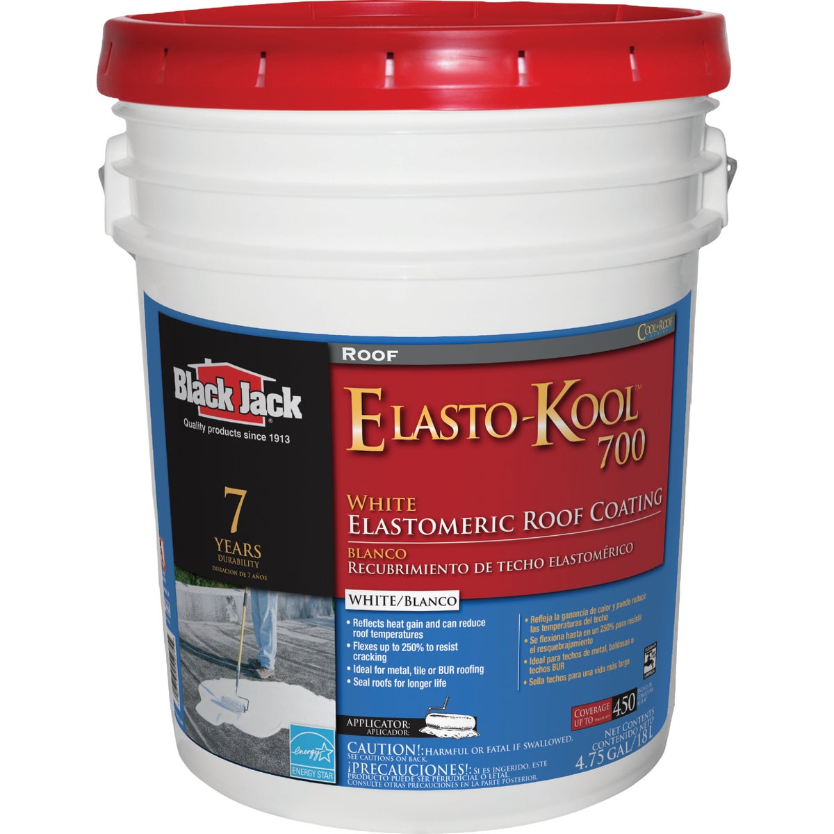 Black Jack Elasto-Kool 700 5 Gal. 7-Year White Siliconized Elastomeric Coating