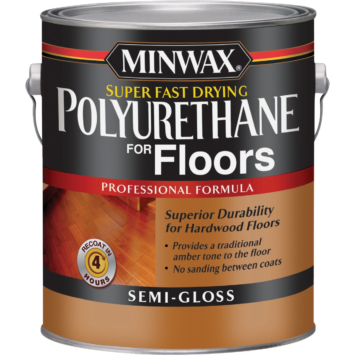Minwax Semi-Gloss Super Fast-Drying Polyurethane For Floors, 1 Gal.