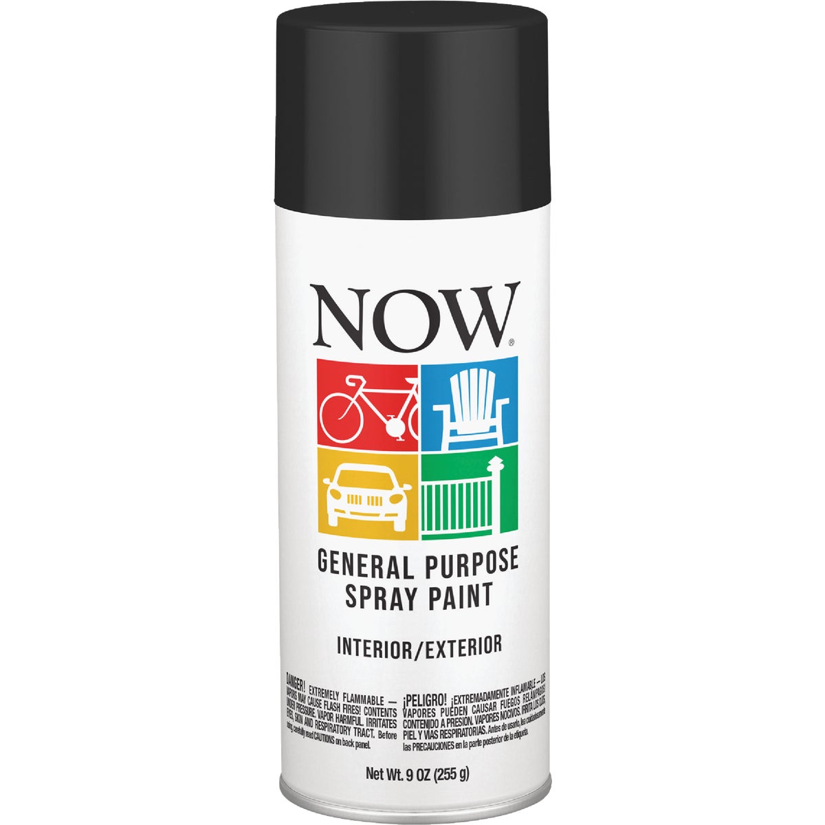 Krylon Now 9 Oz. Flat Black General Purpose Spray Paint