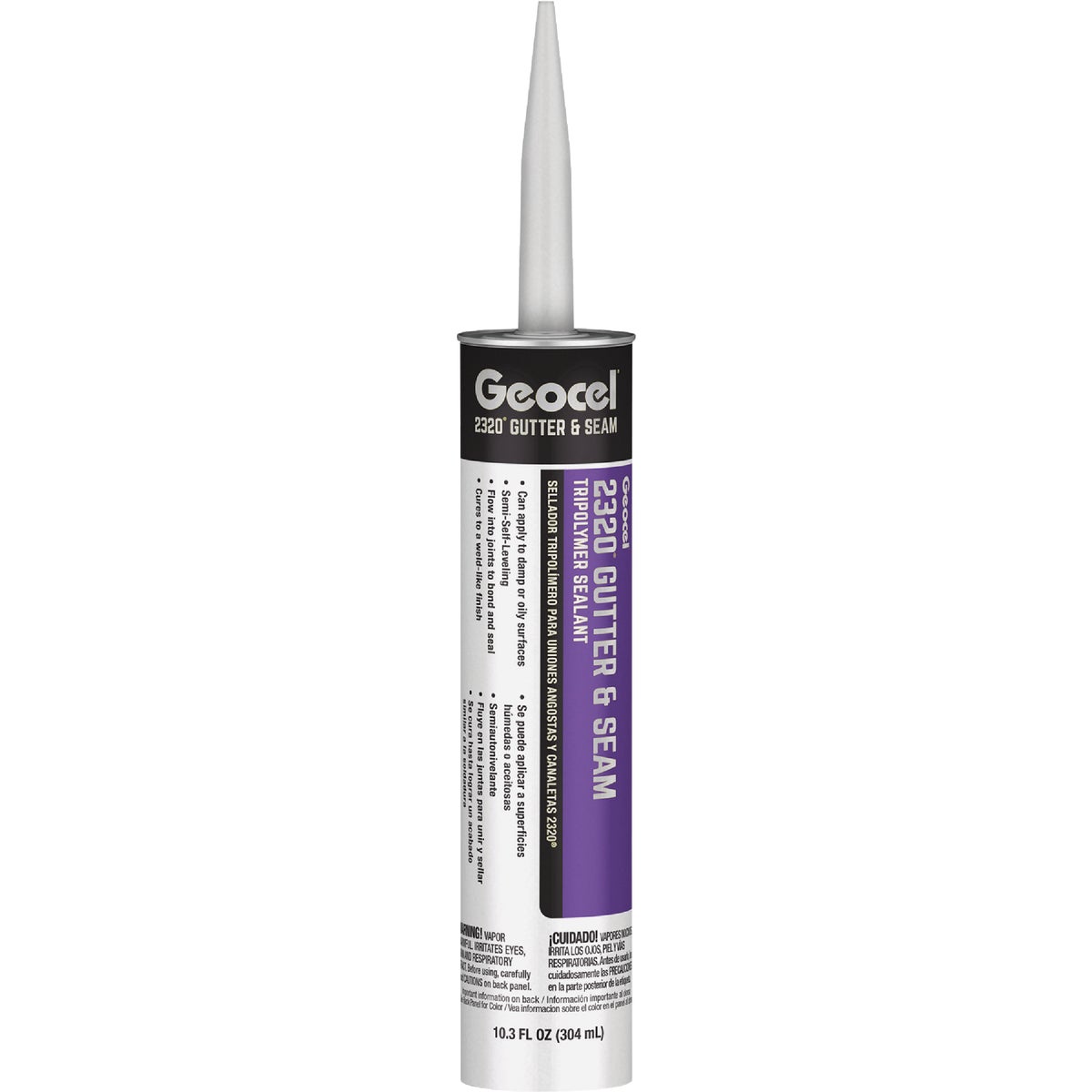 Geocel 2320 10.3 Oz. Aluminum Gray Construction Tripolymer Gutter & Narrow Seam Sealant