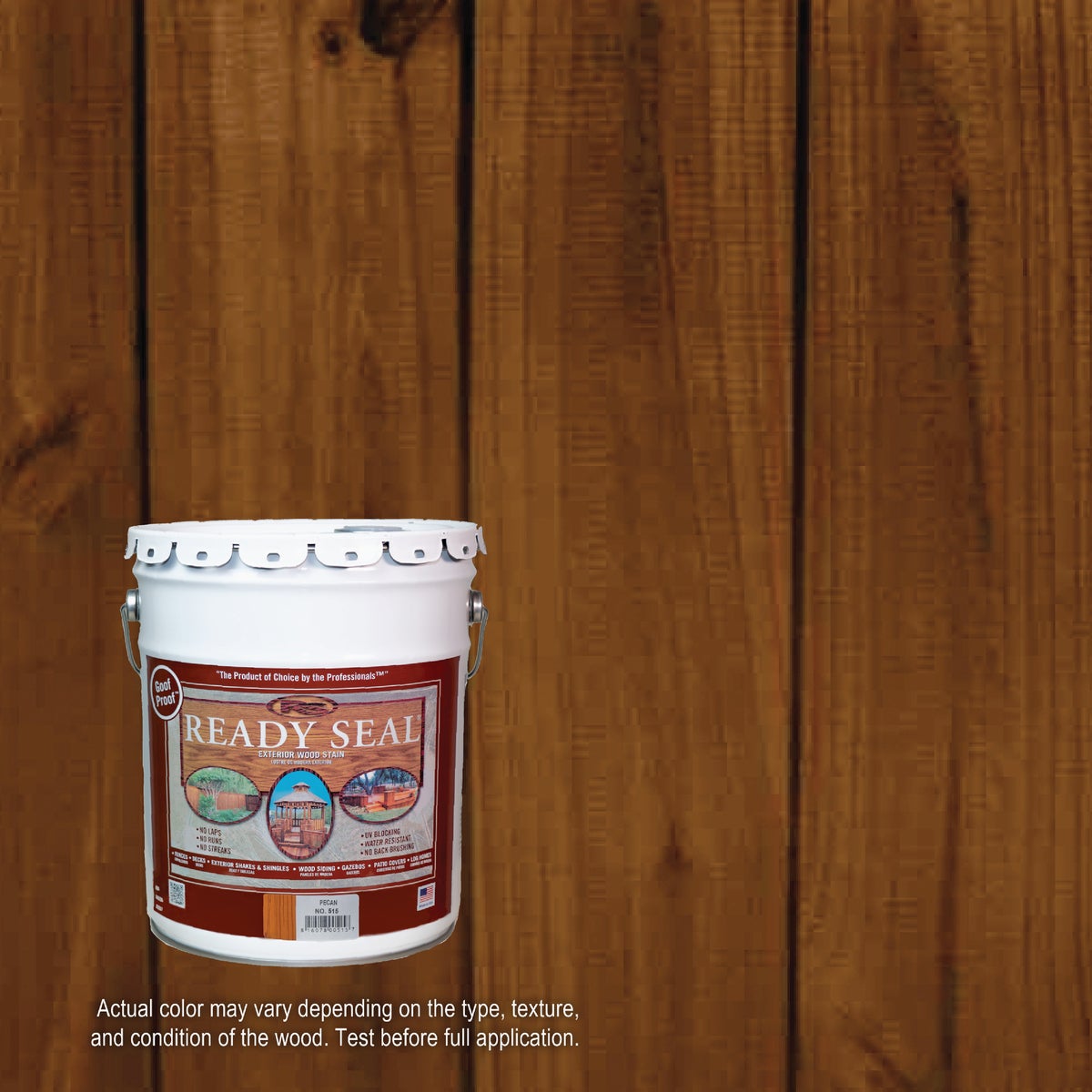 Ready Seal 515 Exterior Wood Stain and Sealer, Pecan, 5 Gal.