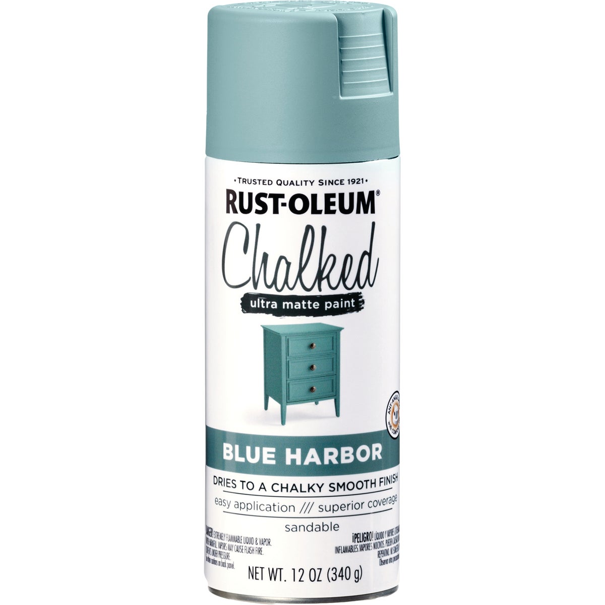 Rust-Oleum Chalked 12 Oz. Ultra Matte Spray Paint, Blue Harbor