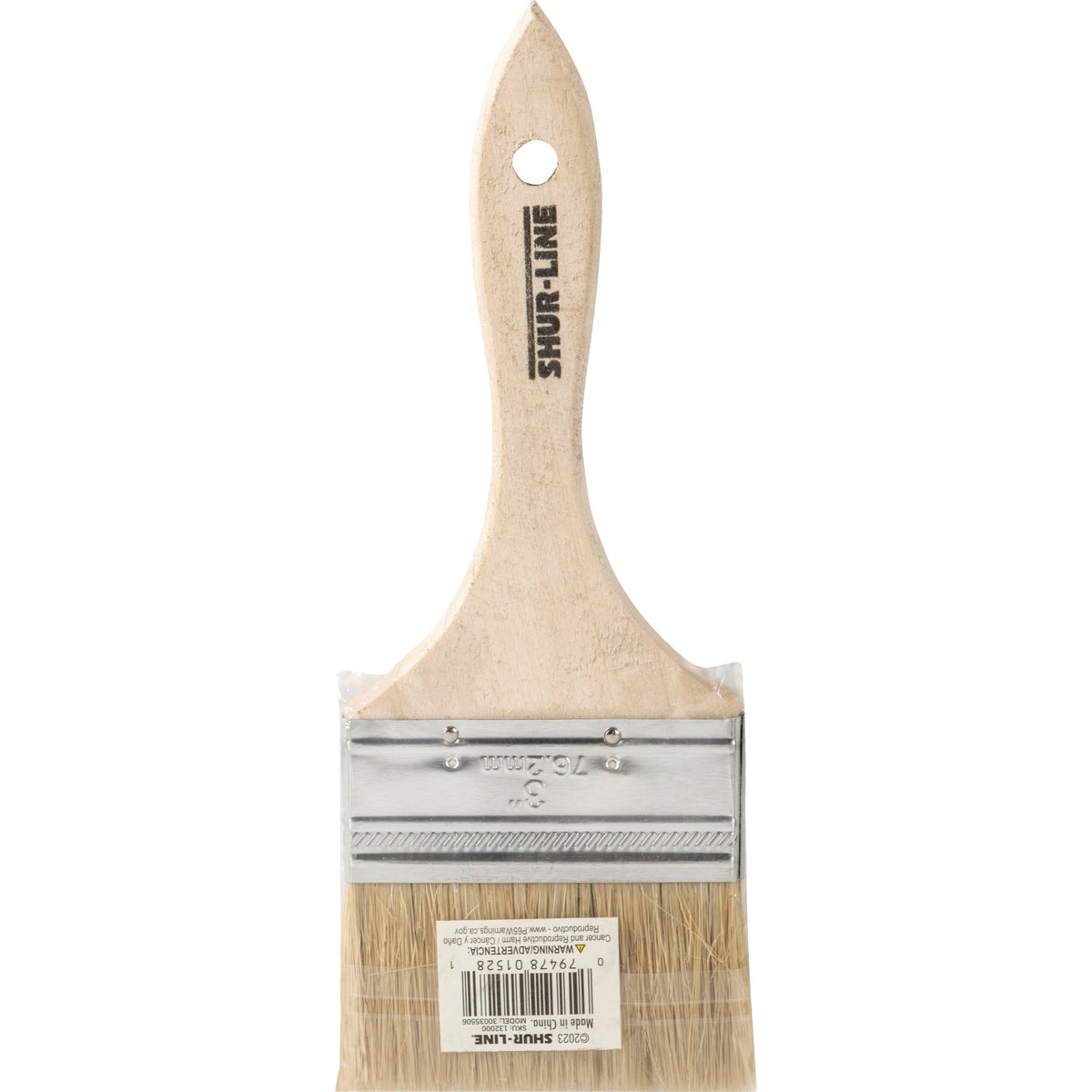 Shur-Line 3 In. Flat Chip Natural Bristle Paint Brush