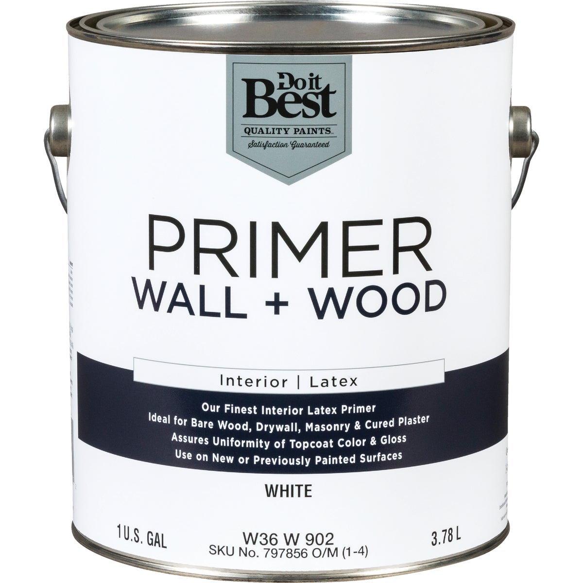 Do it Best Interior Latex Wall and Wood Primer, White, 1 Gal.