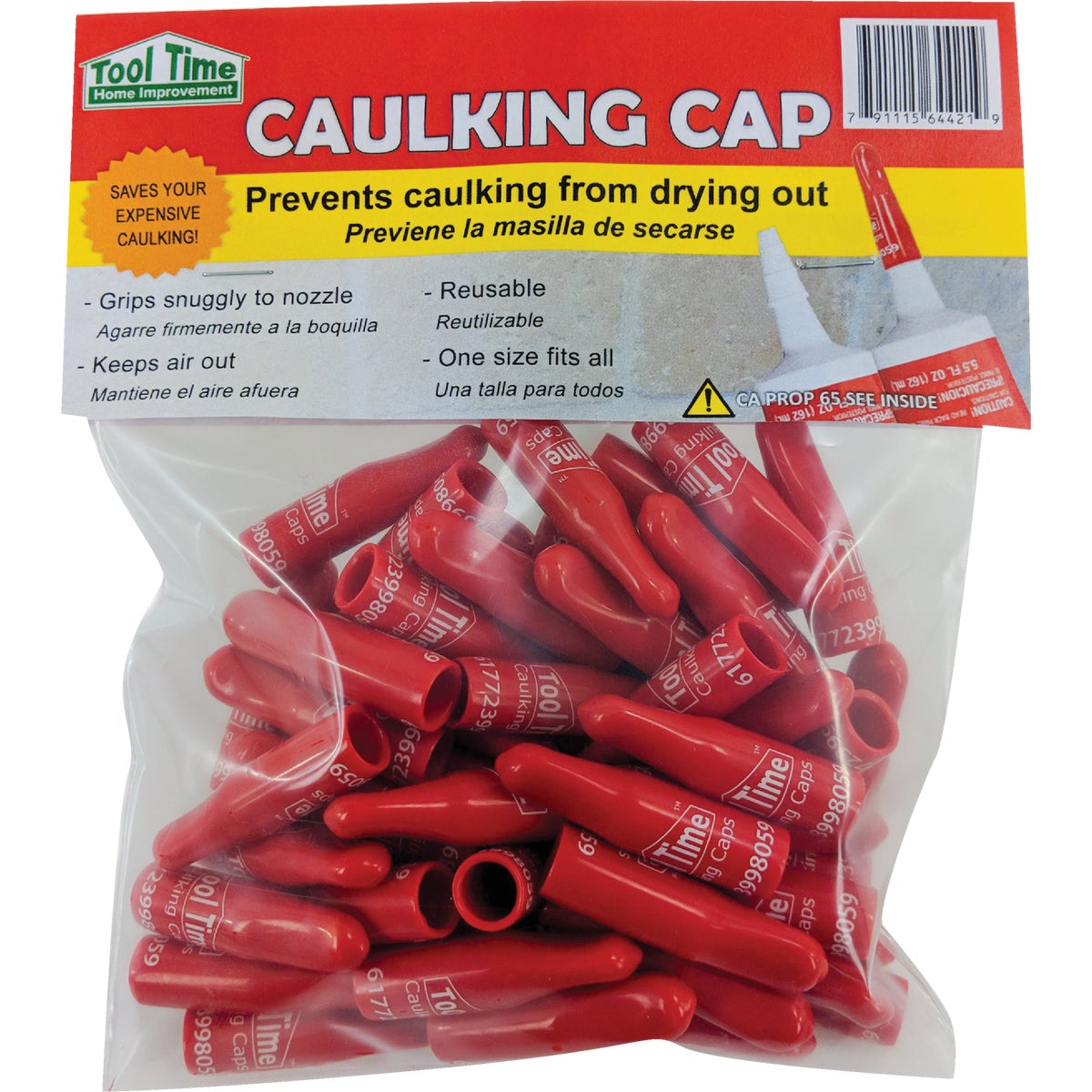 50PK CAULK TUBE CAP