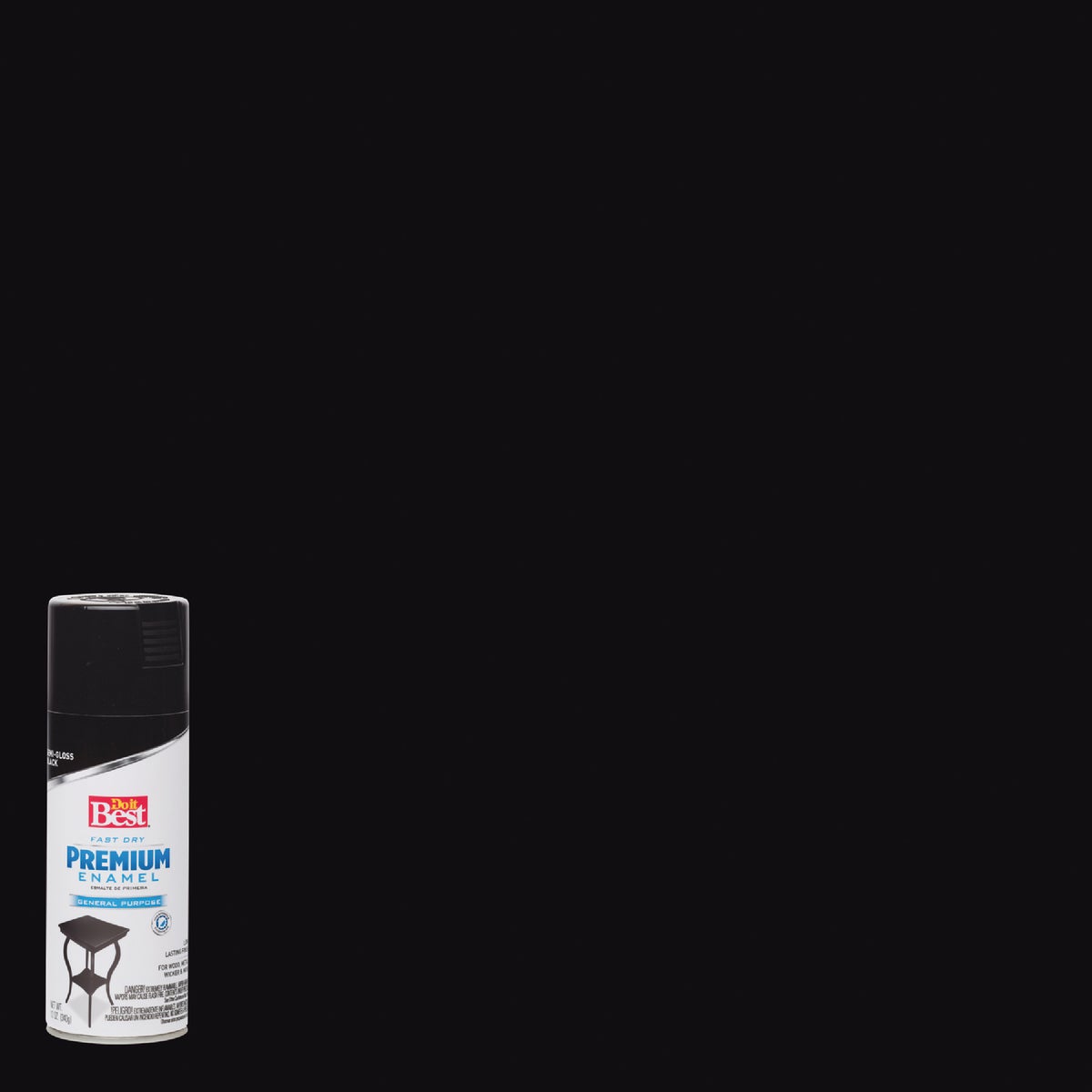 Do it Best Premium Enamel 12 Oz. Semi-Gloss Spray Paint, Black