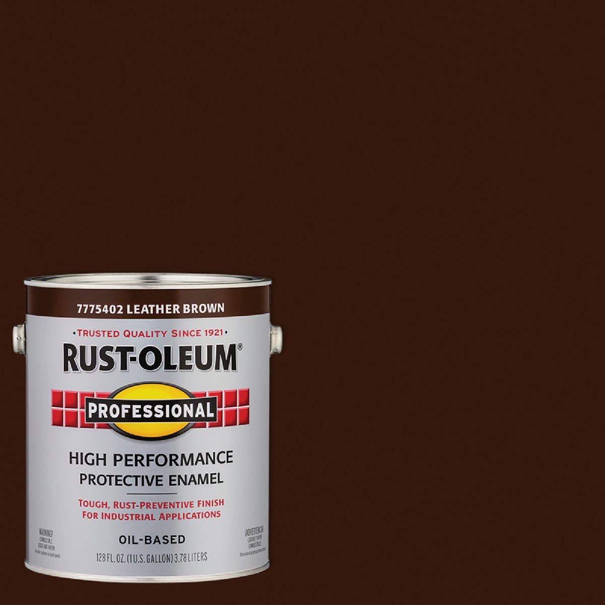 Rust-Oleum Professional Oil Based Gloss Protective Rust Control Enamel, Leather Brown, 1 Gal.