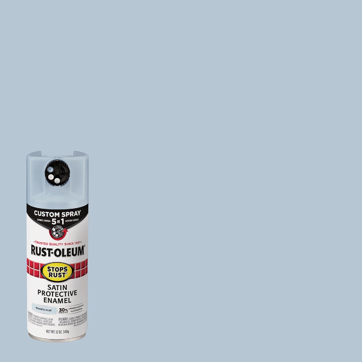 Rust-Oleum Stops Rust 12 Oz. Custom Spray 5 in 1 Satin Spray Paint, Peaceful Blue