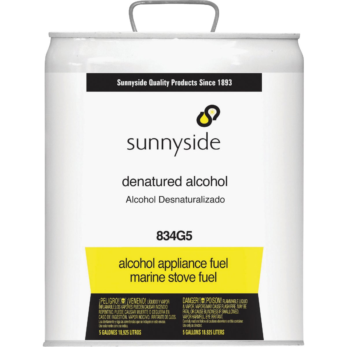 Sunnyside Denatured Alcohol Solvent, 5 Gal.