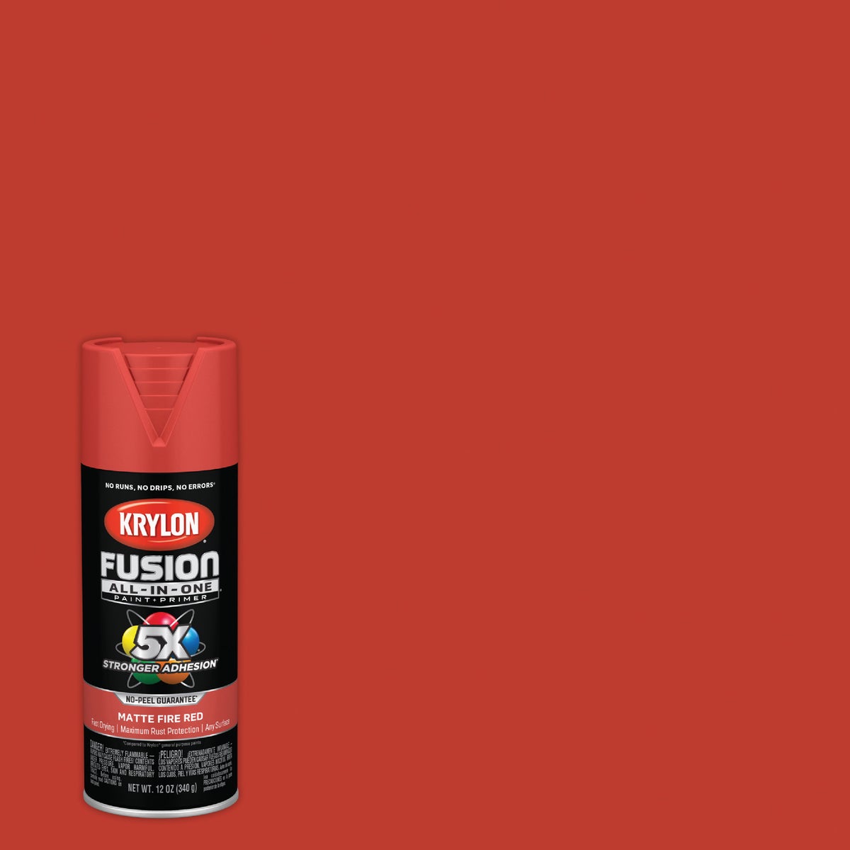 Krylon Fusion All-In-One 12 Oz. Matte Spray Paint, Fire Red