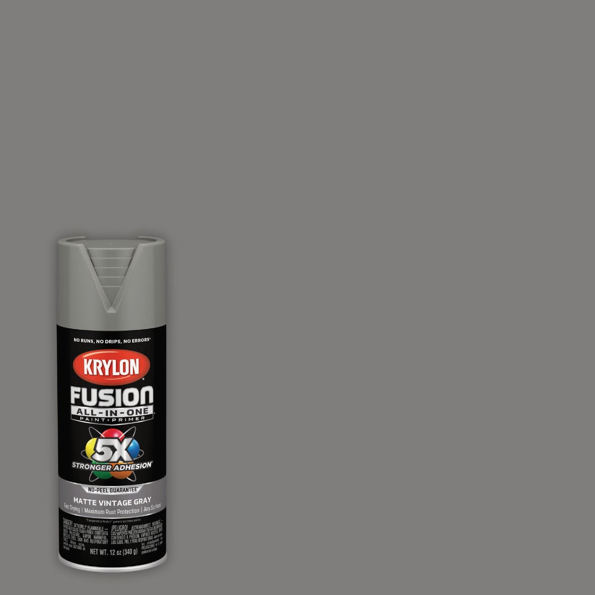 Krylon Fusion All-In-One 12 Oz. Matte Spray Paint, Vintage Gray