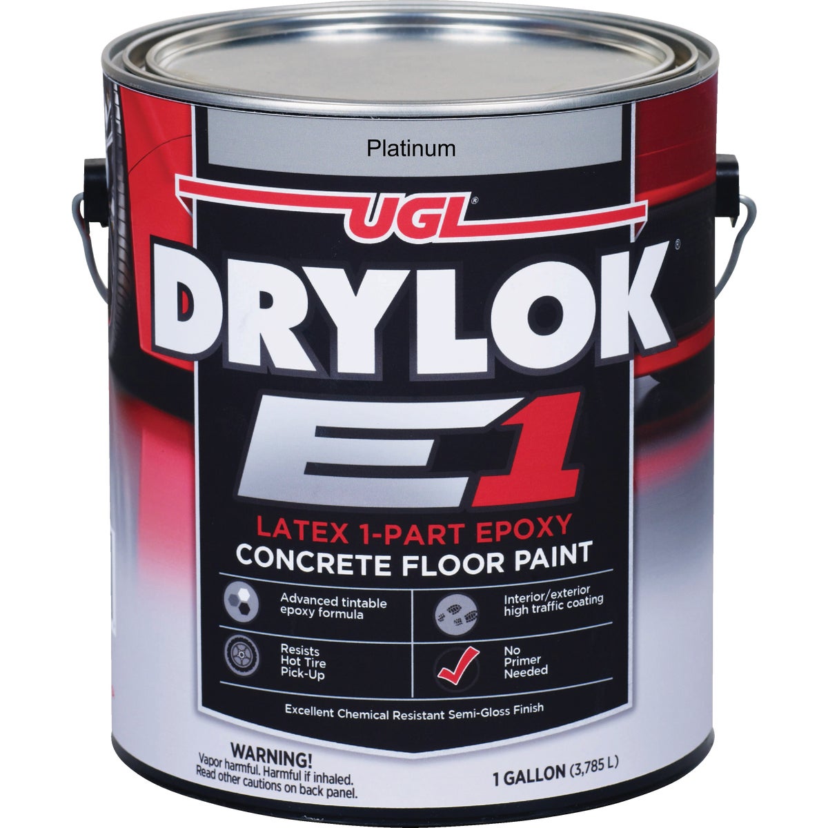 DRYLOK E1 One-Part Epoxy Concrete Floor Paint Platinum, 1 Gal.