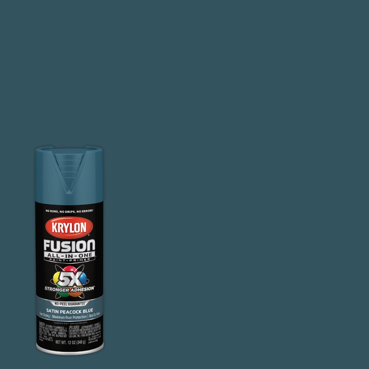 Krylon Fusion All-In-One 12 Oz. Satin Spray Paint, Peacock Blue