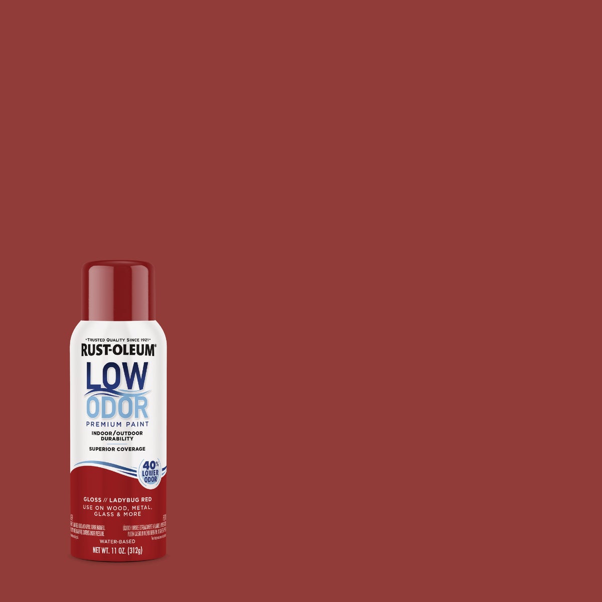 Rust-Oleum Low Odor Water-Based 11 Oz. Gloss Spray Paint, Ladybug Red