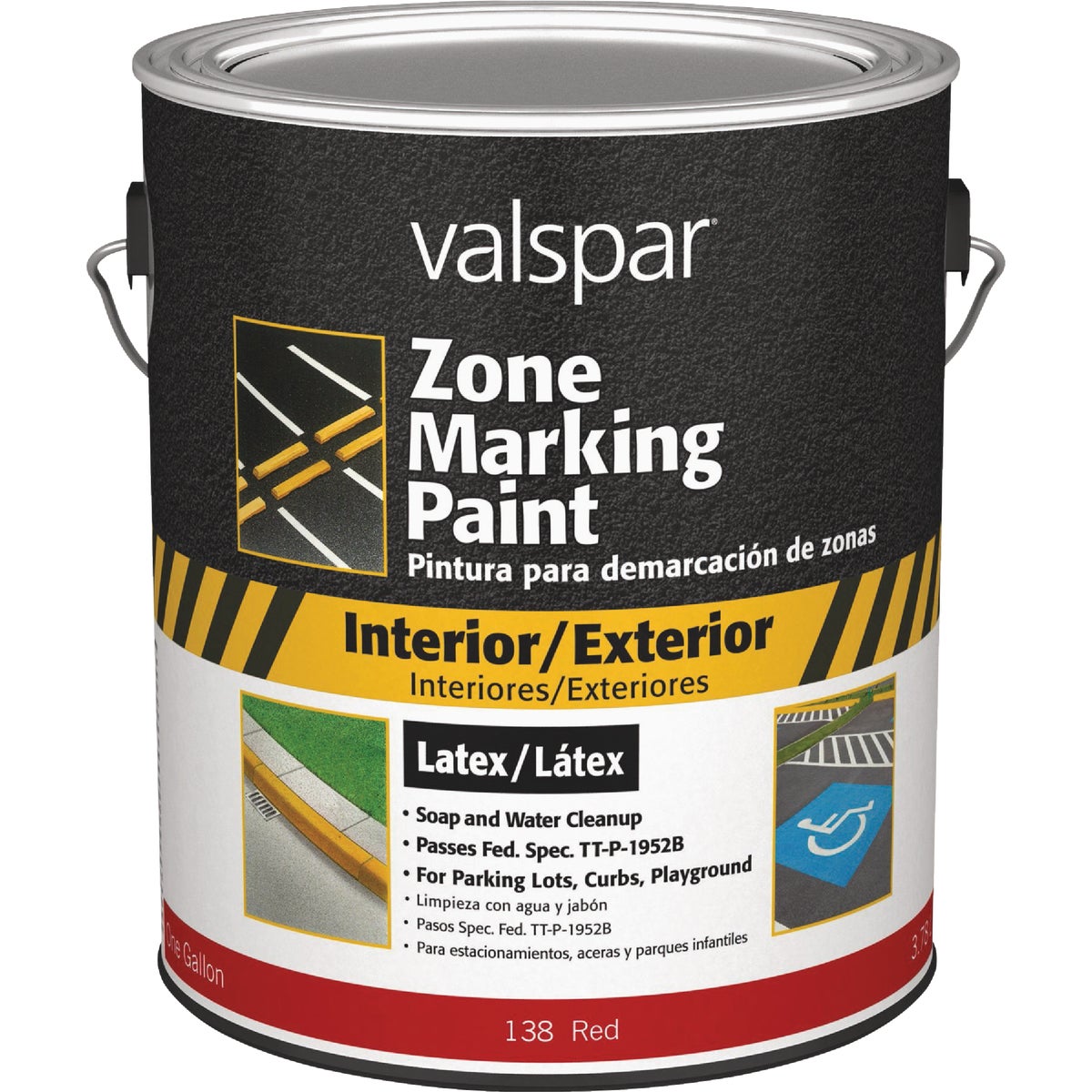 Valspar 1 Gal. Red Latex Traffic & Zone Marking Paint