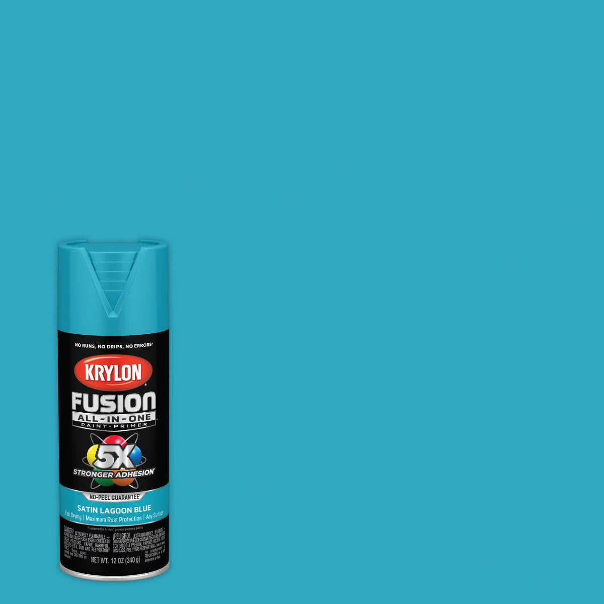 Krylon Fusion All-In-One 12 Oz. Satin Spray Paint, Lagoon Blue