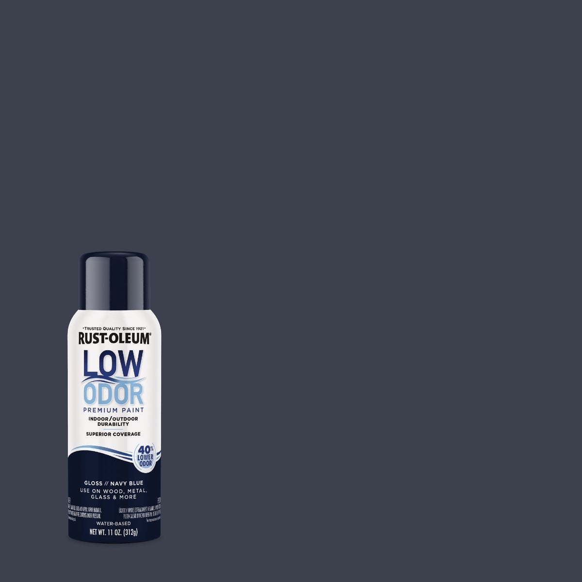 Rust-Oleum Low Odor Water-Based 11 Oz. Gloss Spray Paint, Navy Blue