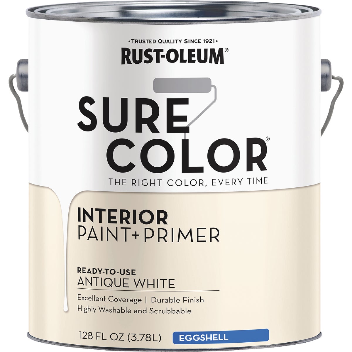 Rust-Oleum Sure Color Eggshell Antique White Interior Wall Paint and Primer, Gallon