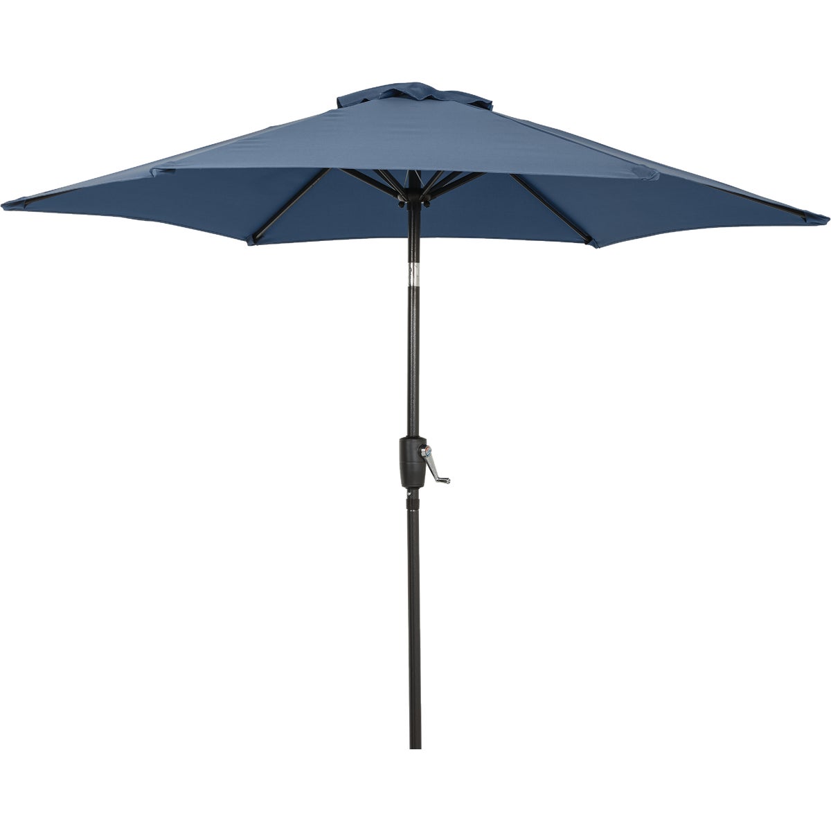 Outdoor Expressions 7.5 Ft. Aluminum Tilt/Crank Heather Blue Patio Umbrella