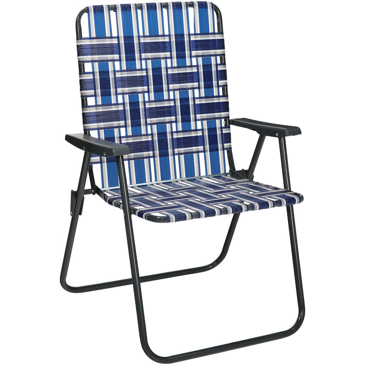 Outdoor Expressions Multi-Color Web Folding Chair