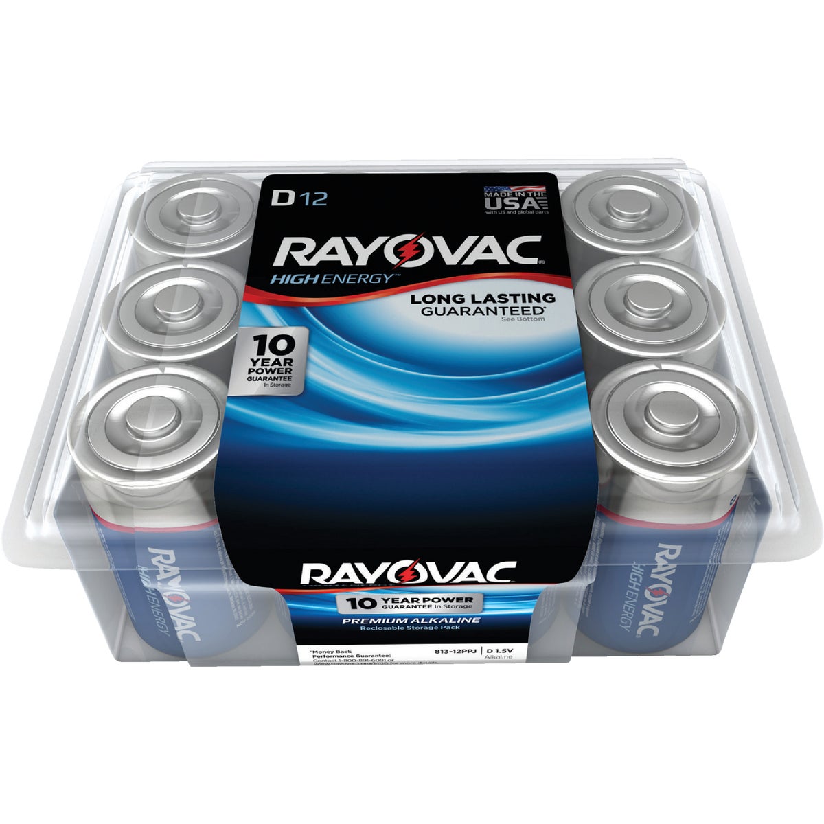 Rayovac High Energy D Alkaline Battery (12-Pack)
