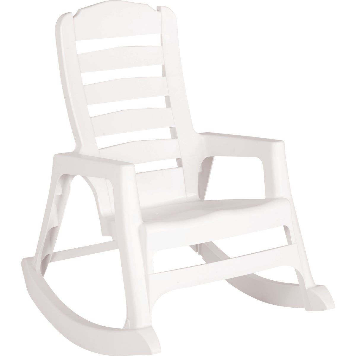 Big Easy White Resin Stackable Rocking Chair