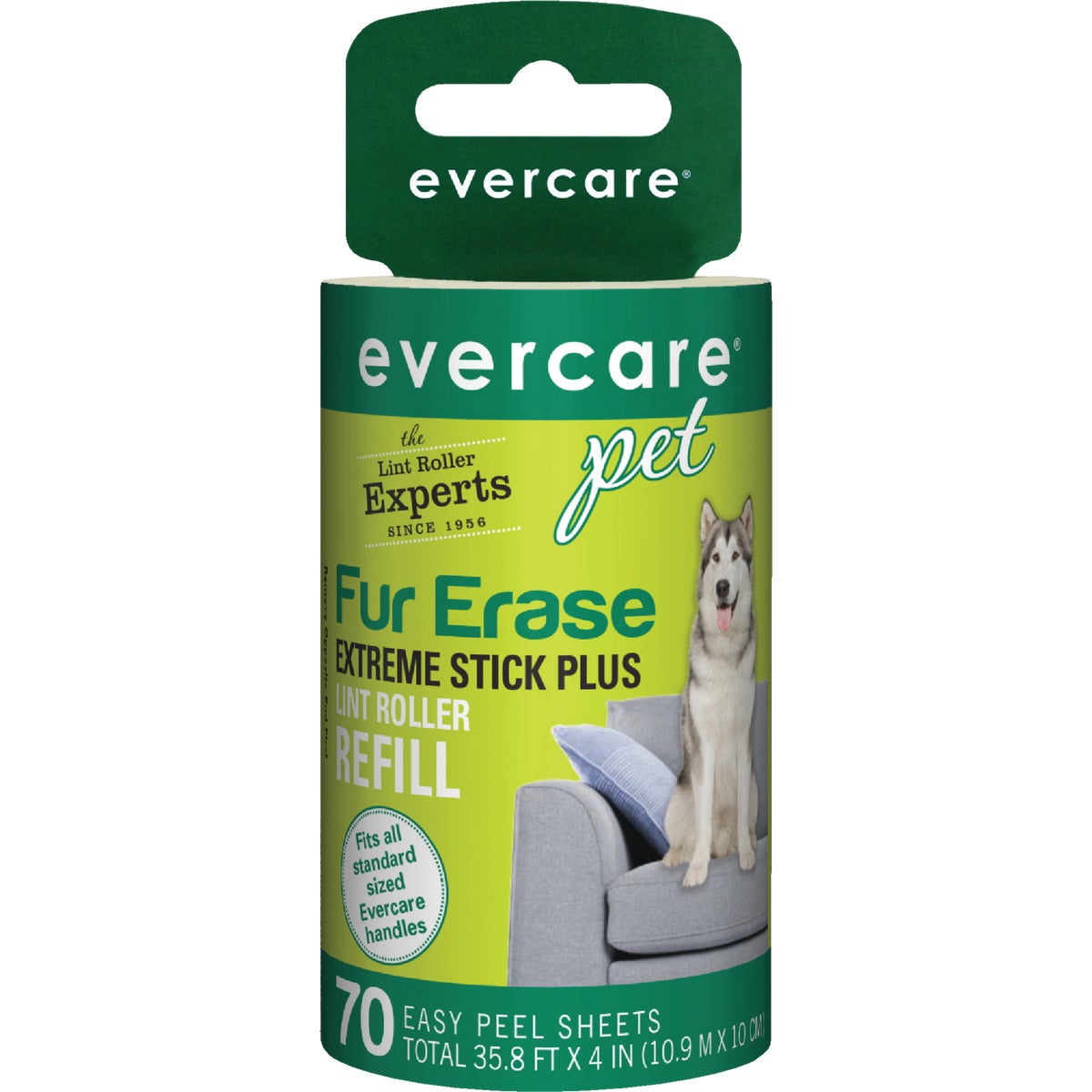 Evercare Pet Fur Erase Extreme Stick Plus 35.8 Ft. x 4 In. Refill Roll Pet Hair Remover