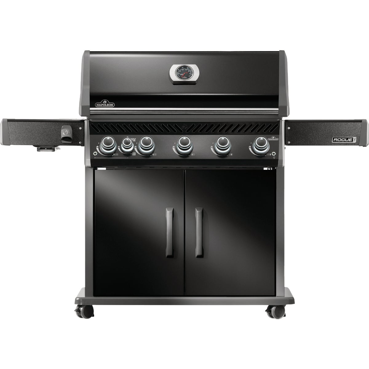 Napoleon Rogue Pro 625 5-Burner LP Gas Grill with Infrared Side Burner, Black