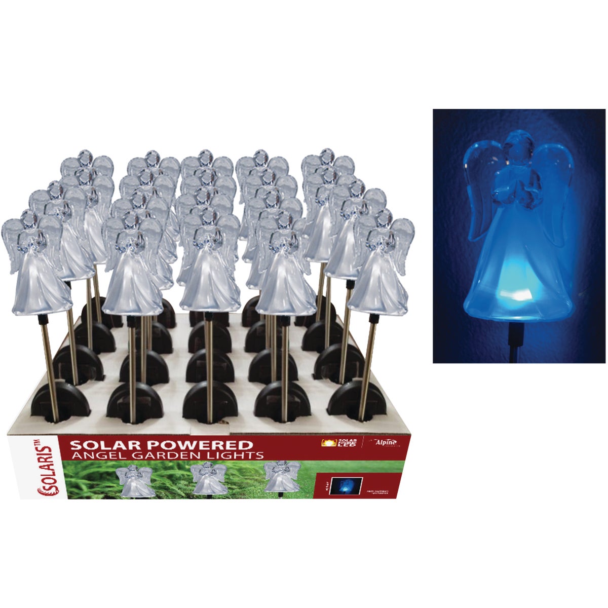 Solaris Acrylic Angel 35 In. H. Solar Stake Light Lawn Ornament