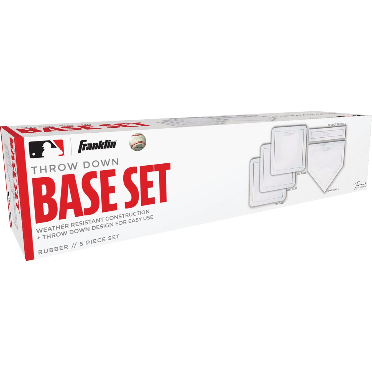 Franklin Heavy-Duty Rubber Tan Baseball Base Set