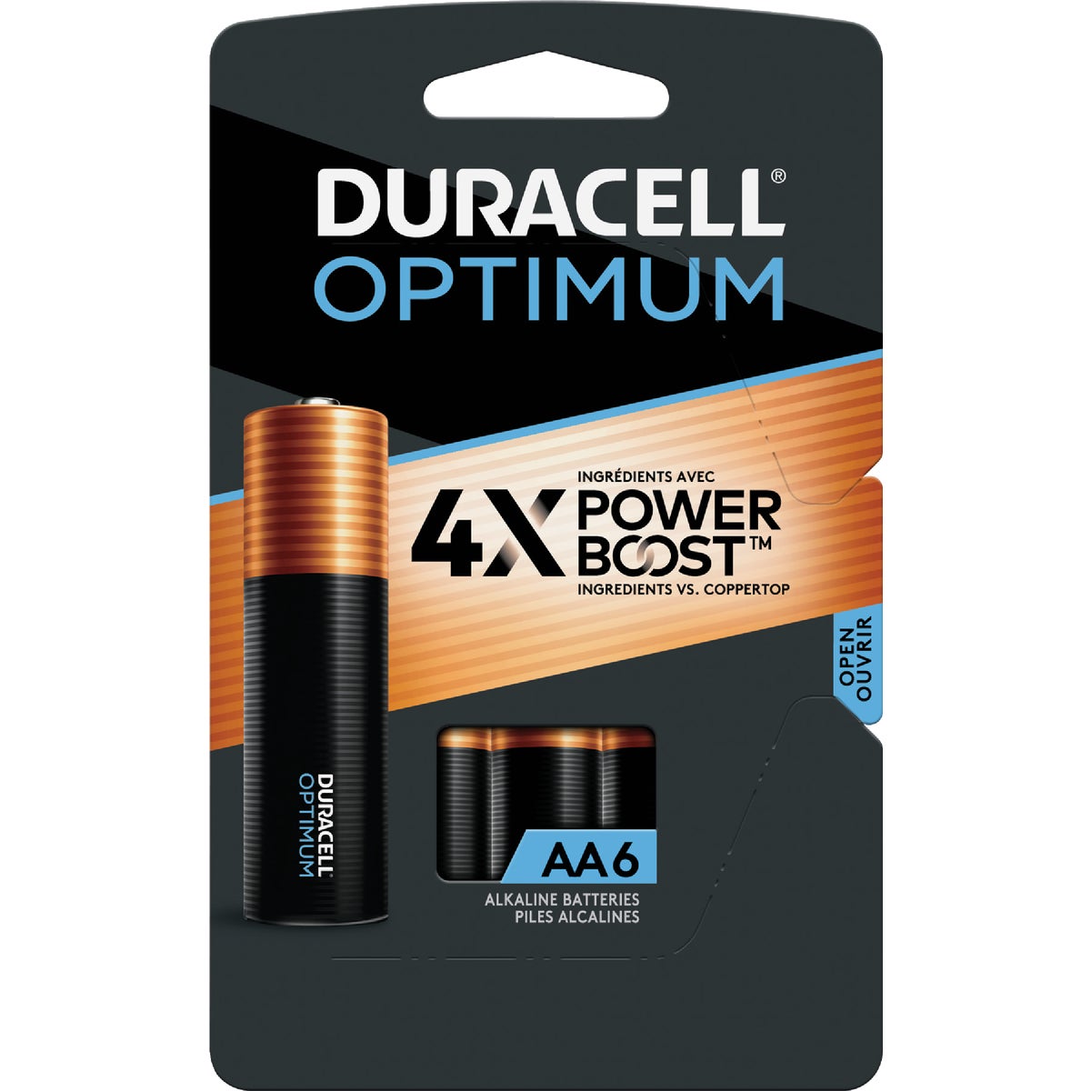 Duracell Optimum AA Alkaline Battery (6-Pack)