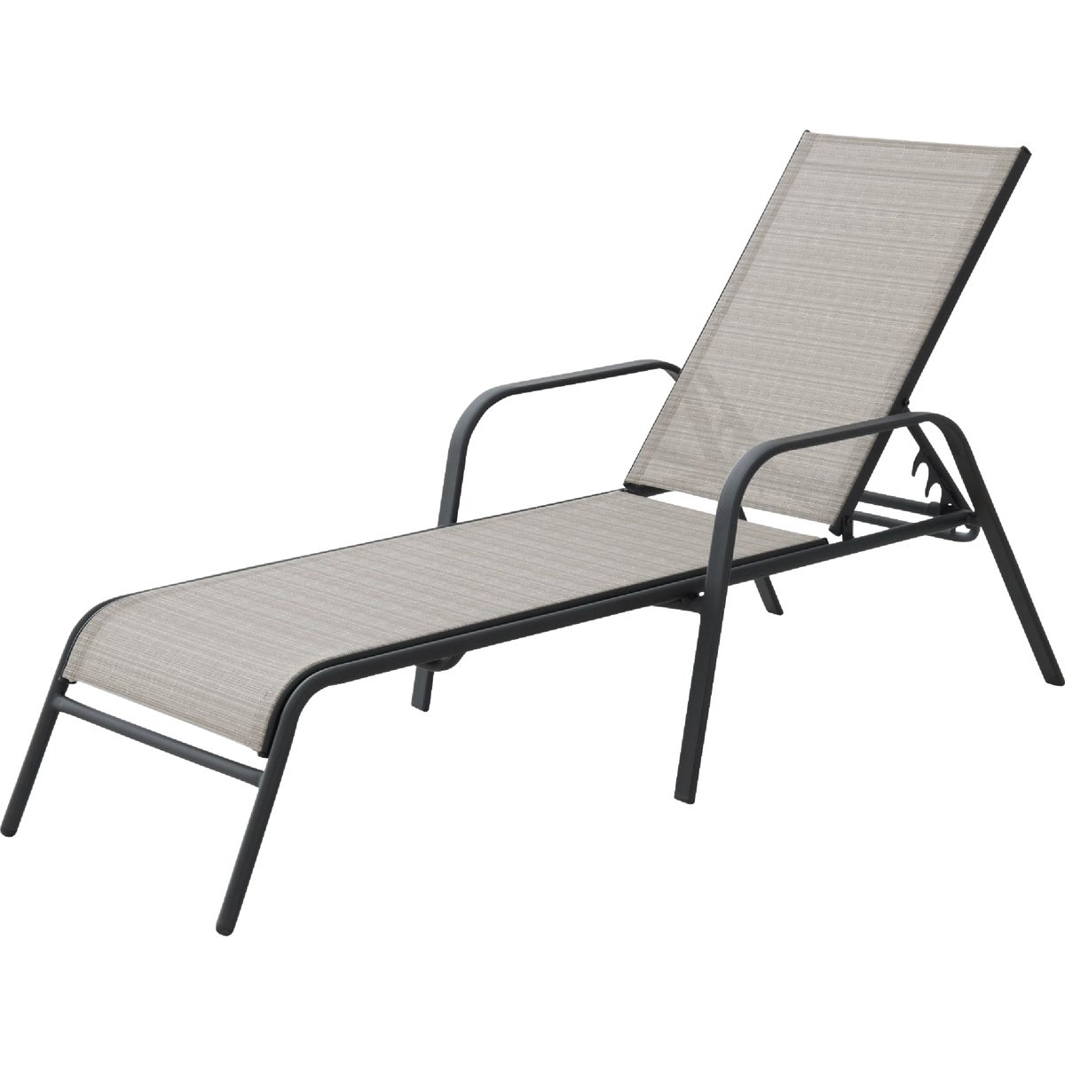 Sunjoy Beige Heavy-Duty Steel Chaise Lounge Chair