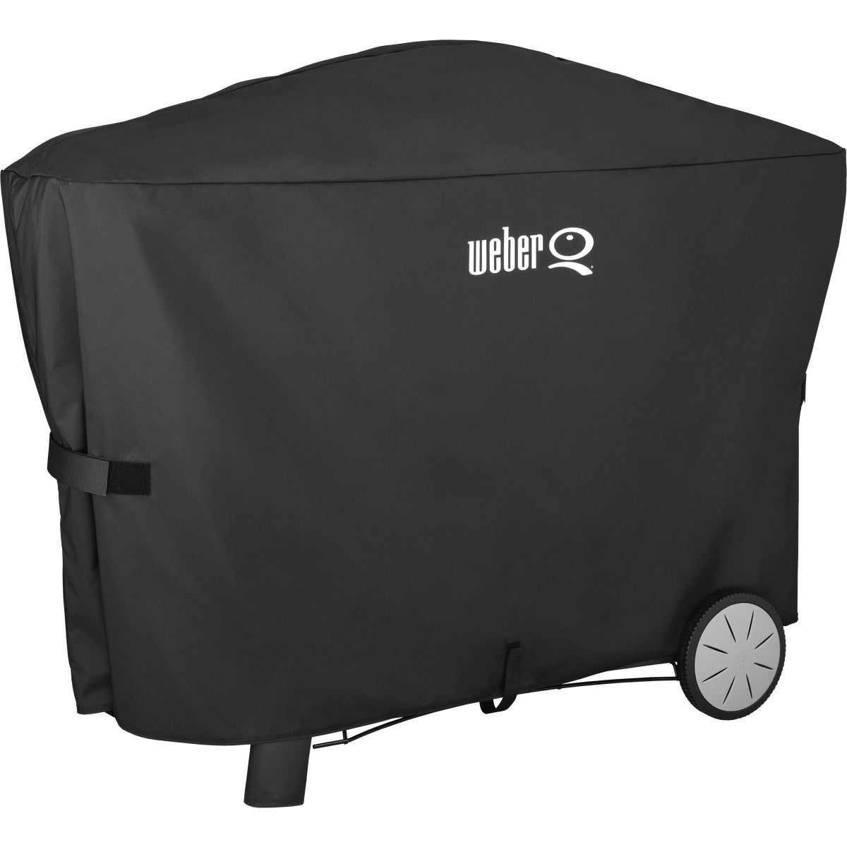 Weber Q 2000 with Q Cart & 3000 56.6 In. Black Vinyl Grill Cover